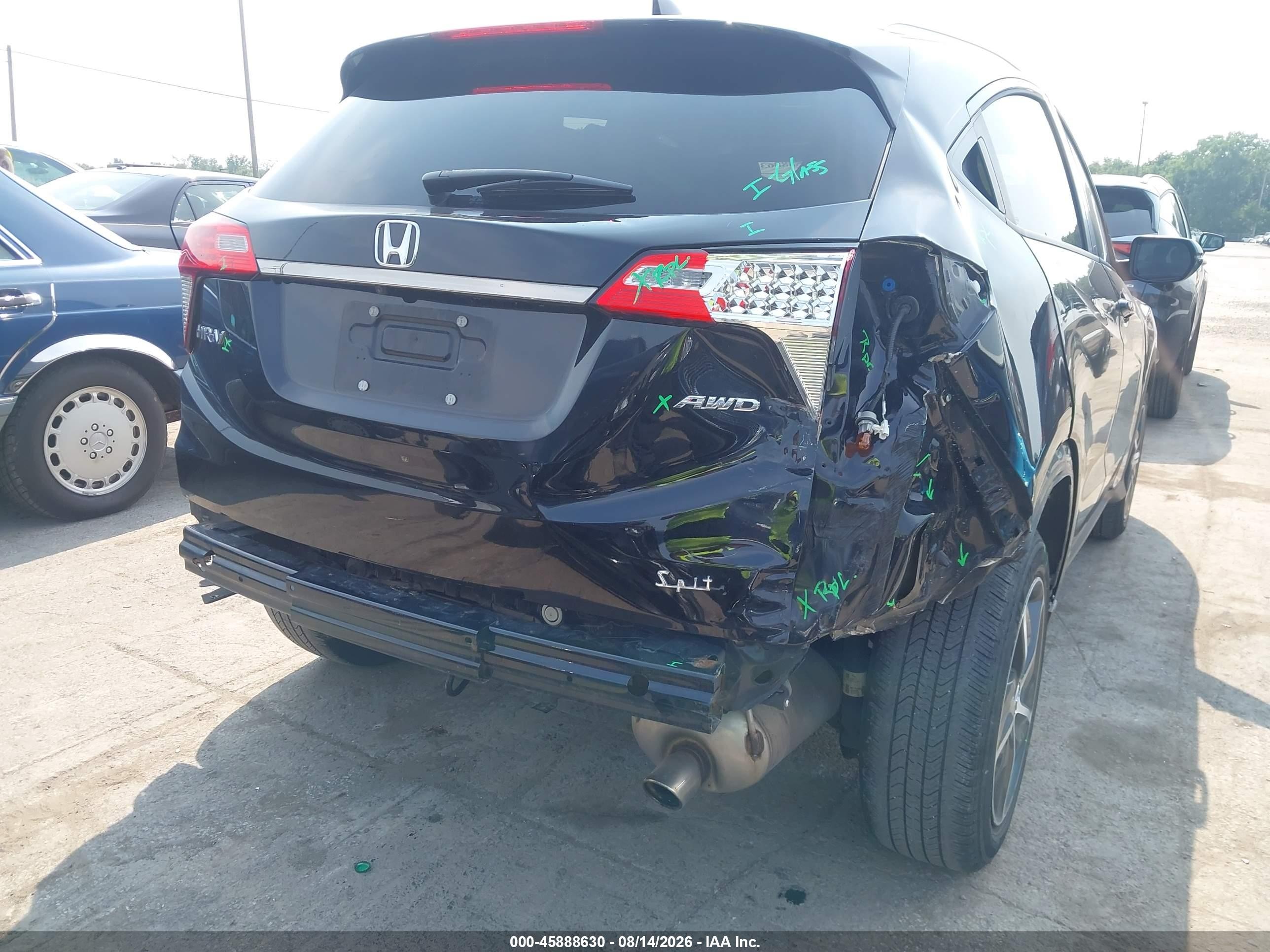 2022 Honda Hr-v Awd Ex Black vin: 3CZRU6H55NM766688