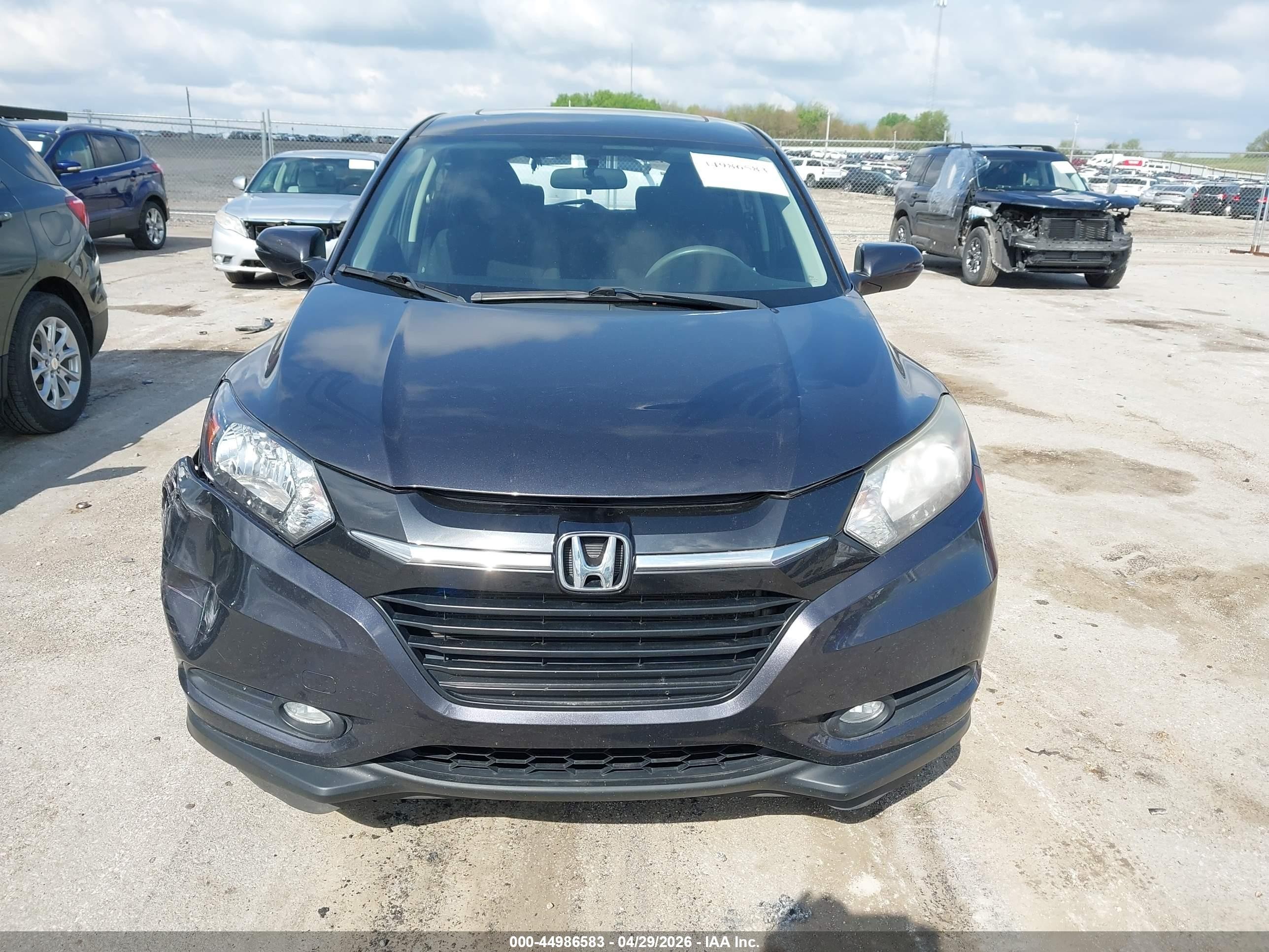 2017 Honda Hr-v Ex Gray vin: 3CZRU6H56HM725331