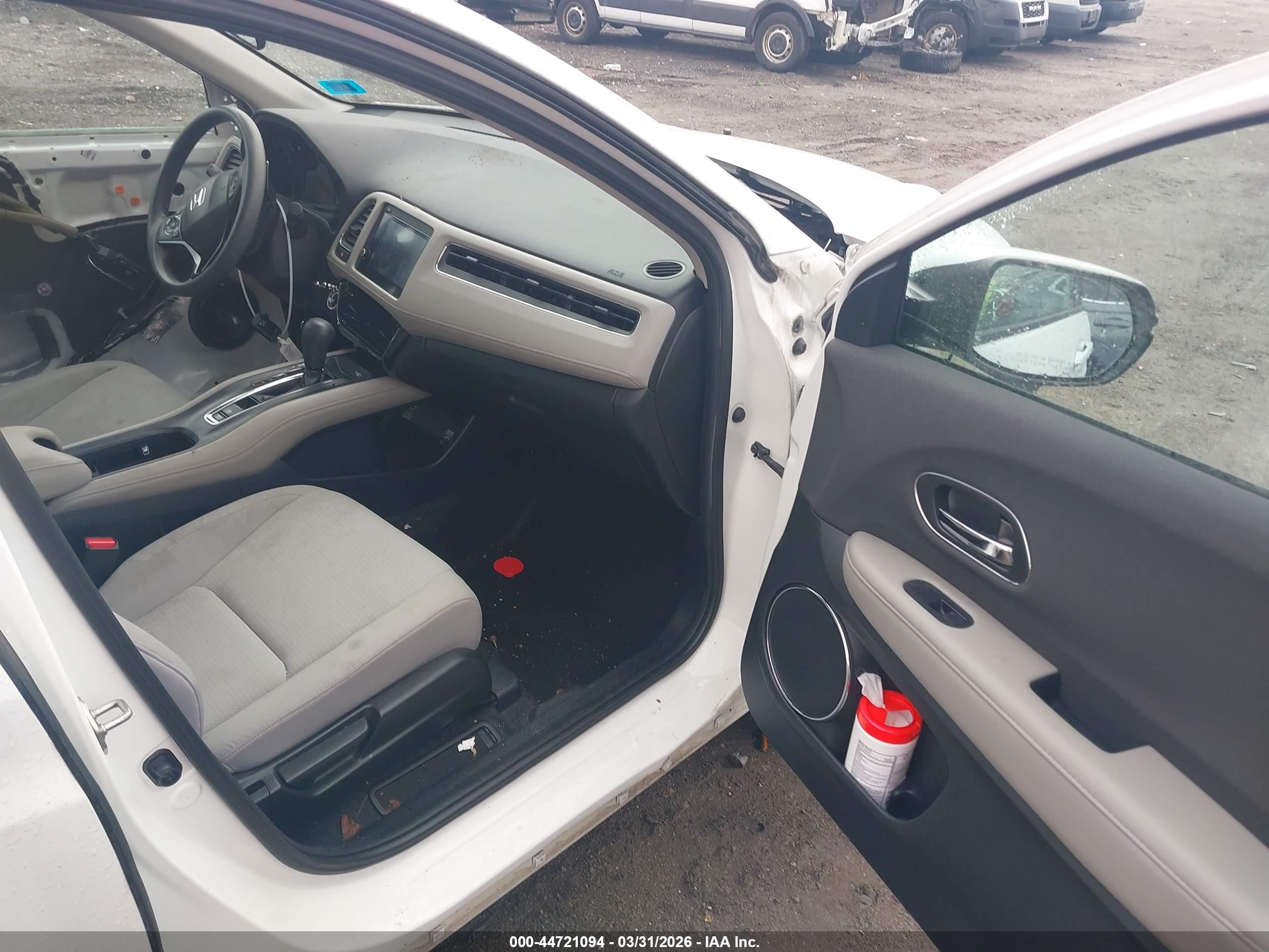 2019 Honda Hr-v Ex White vin: 3CZRU6H56KM729922
