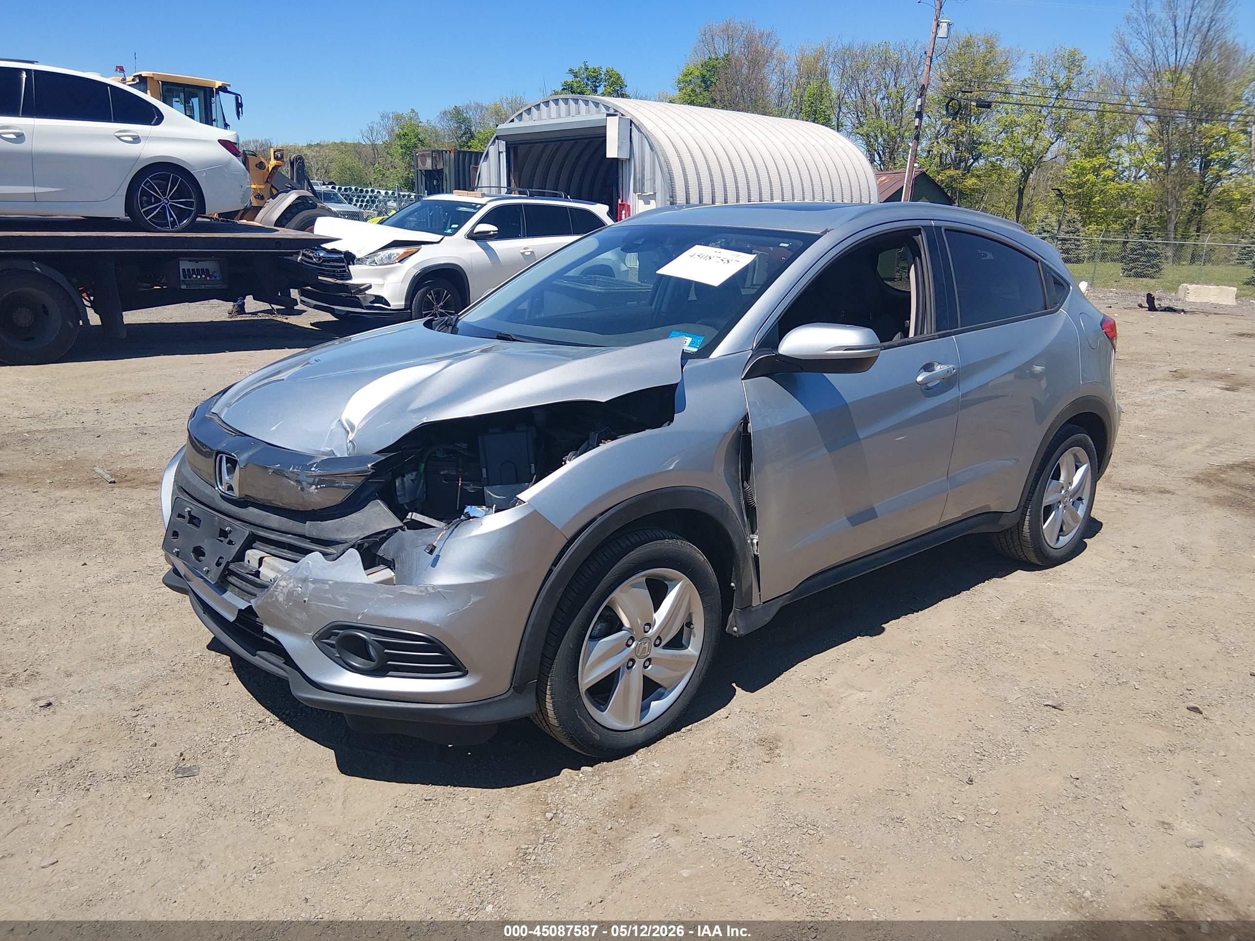 2020 Honda Hr-v Awd Ex Silver vin: 3CZRU6H56LM719411