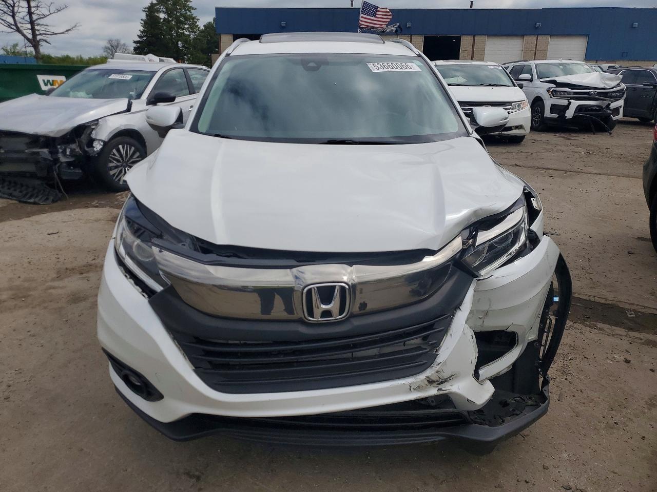 2019 Honda Hr-v Ex White vin: 3CZRU6H57KM719772