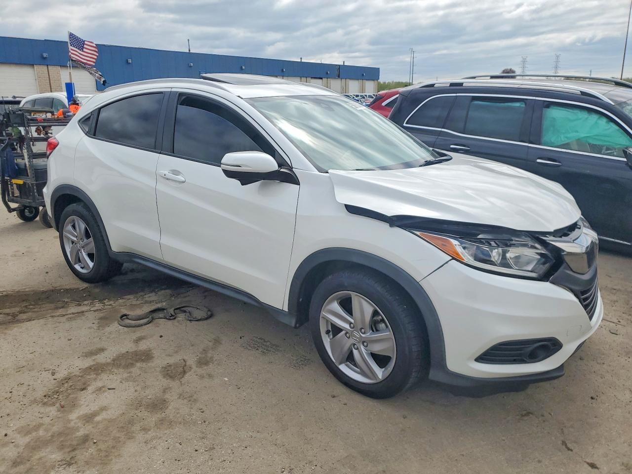 2019 Honda Hr-v Ex White vin: 3CZRU6H57KM719772