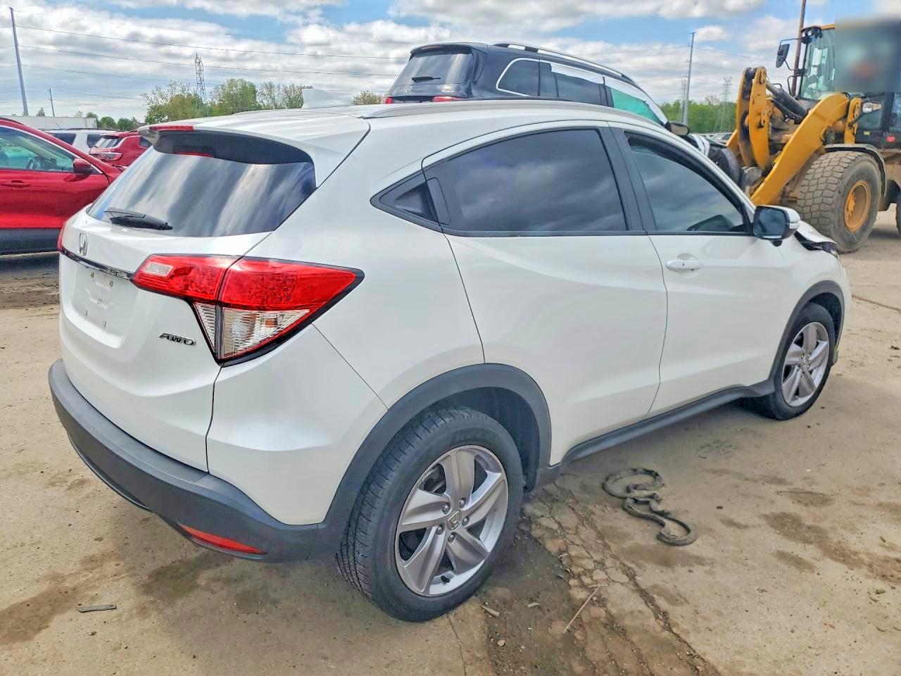 2019 Honda Hr-v Ex White vin: 3CZRU6H57KM719772