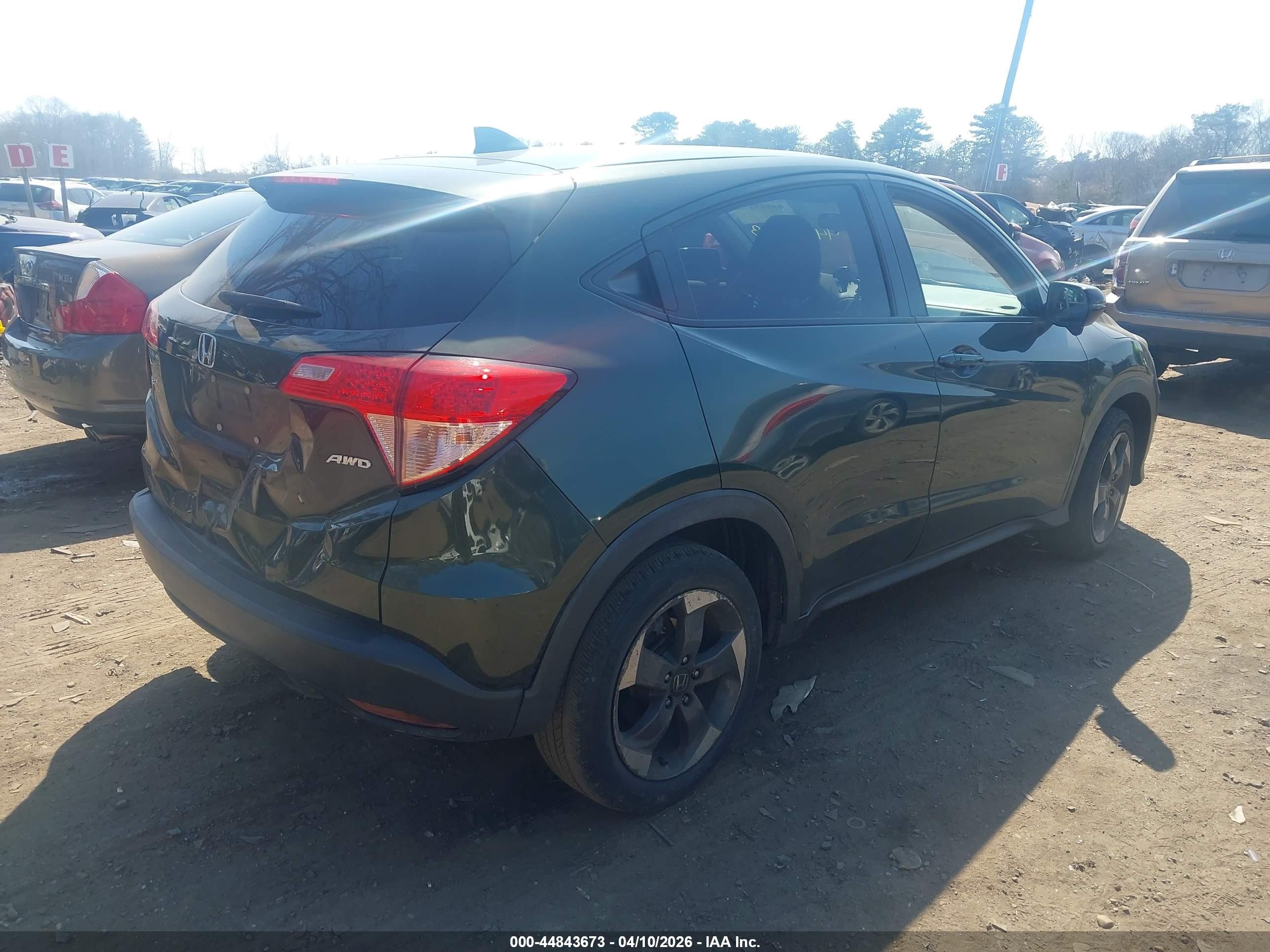 2018 Honda Hr-v Ex Green vin: 3CZRU6H58JG705070