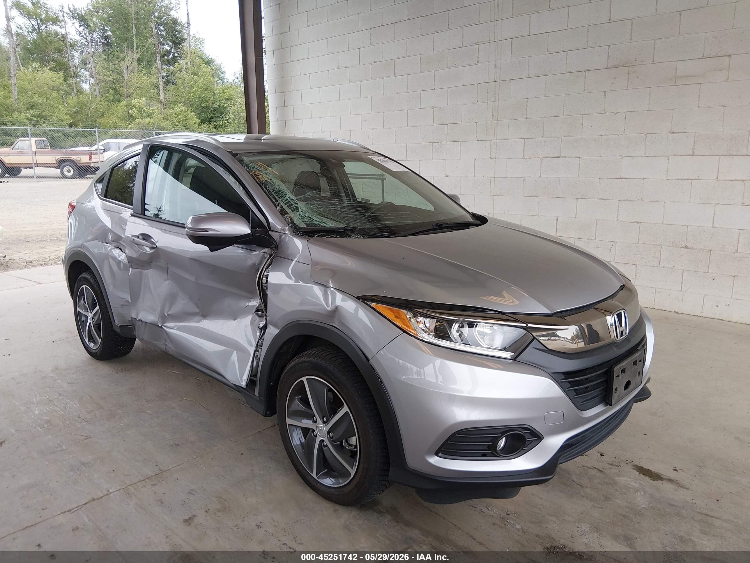 2022 Honda Hr-v Awd Ex Silver vin: 3CZRU6H58NM729974