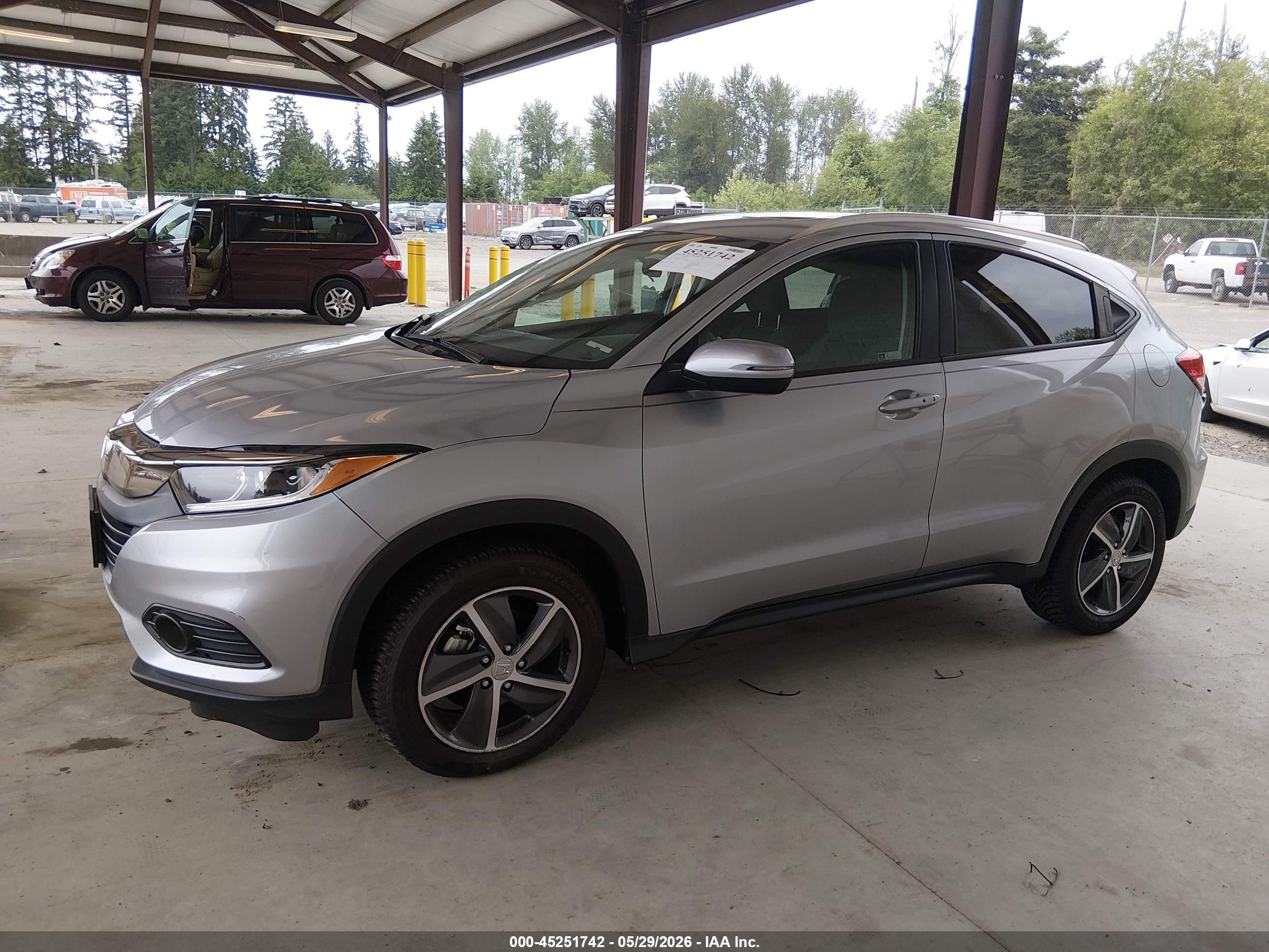 2022 Honda Hr-v Awd Ex Silver vin: 3CZRU6H58NM729974