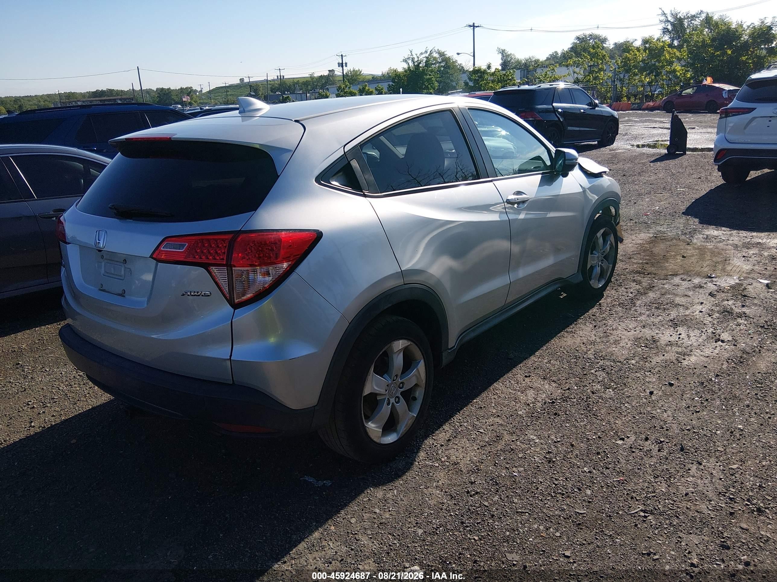 2016 Honda Hr-v Ex Silver vin: 3CZRU6H59GM705248