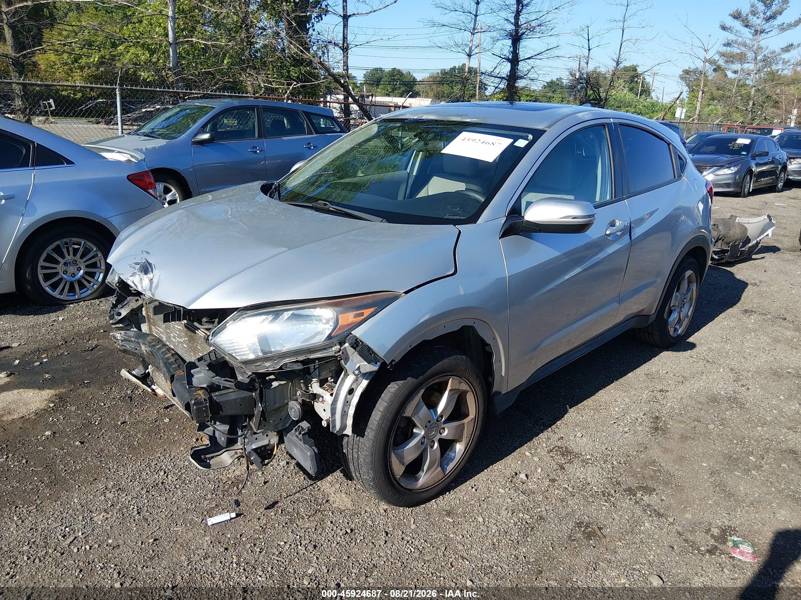 2016 Honda Hr-v Ex Silver vin: 3CZRU6H59GM705248