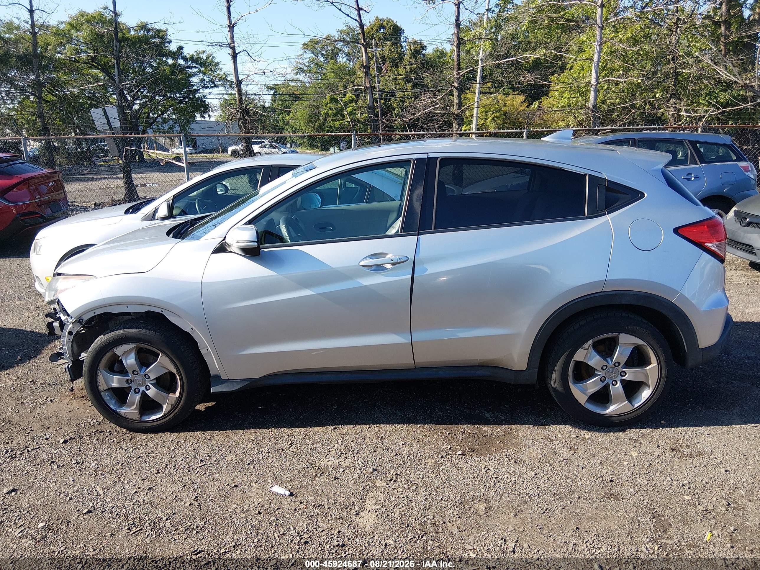 2016 Honda Hr-v Ex Silver vin: 3CZRU6H59GM705248