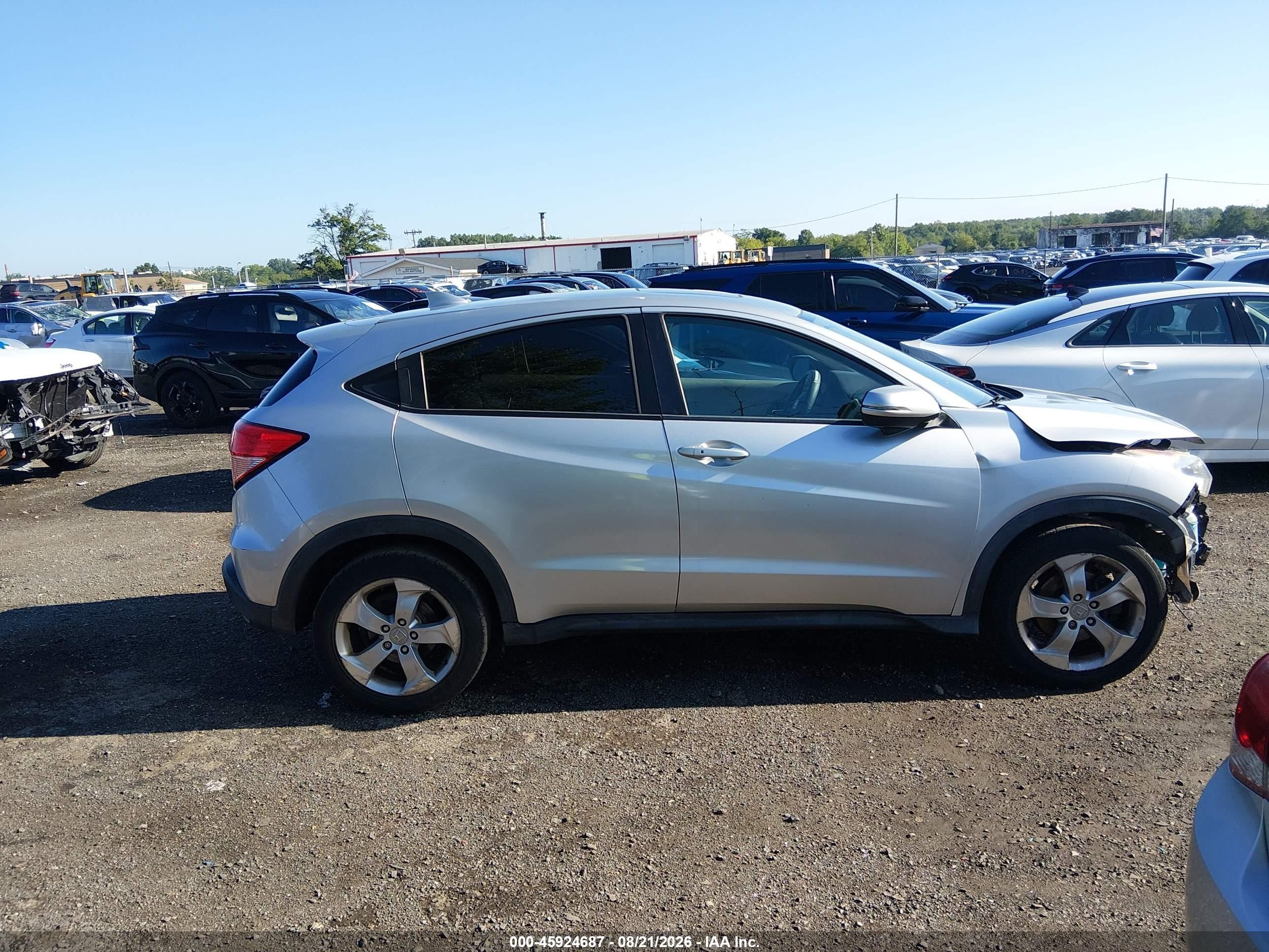 2016 Honda Hr-v Ex Silver vin: 3CZRU6H59GM705248