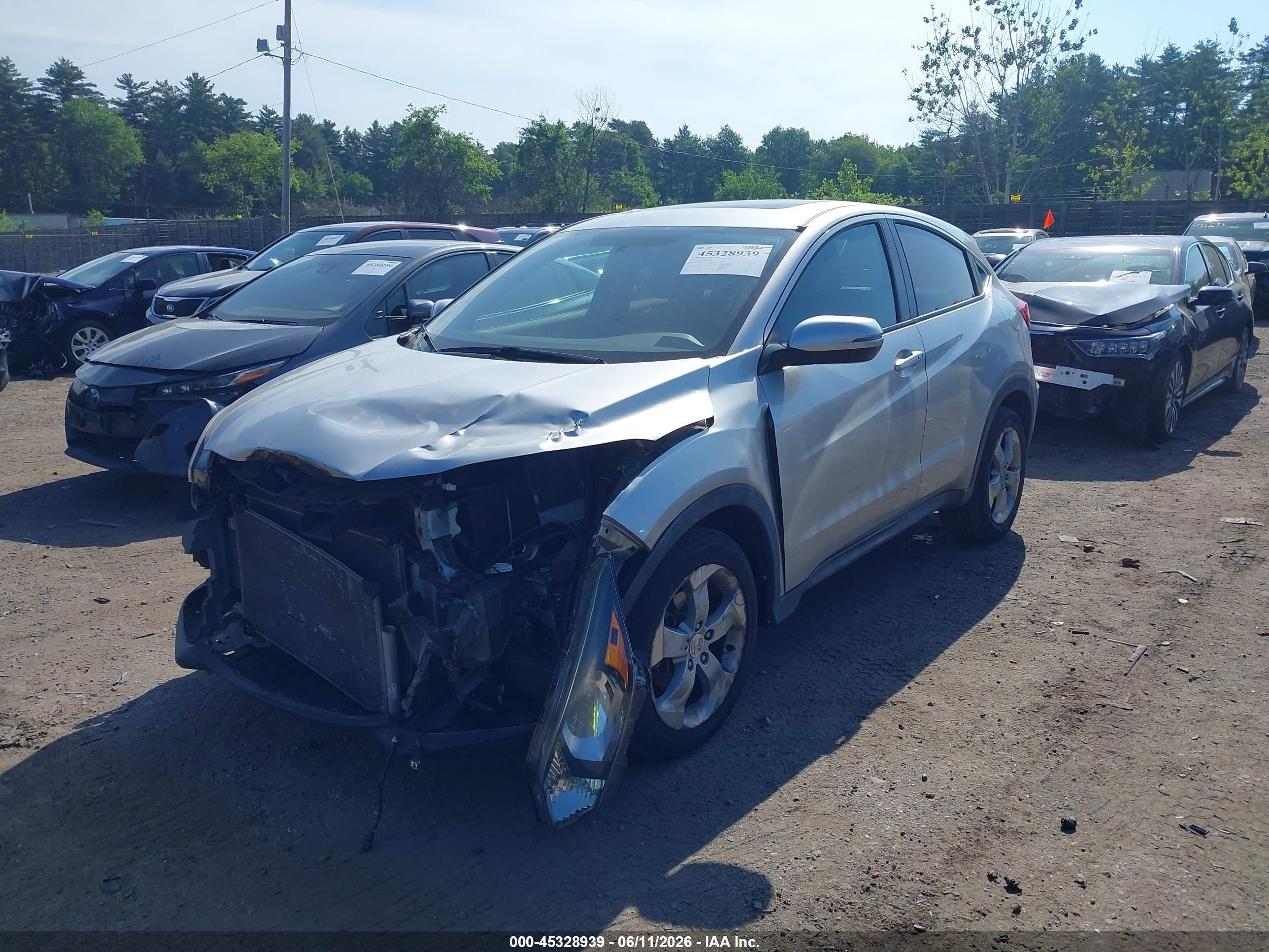 2016 Honda Hr-v Ex Silver vin: 3CZRU6H59GM716766