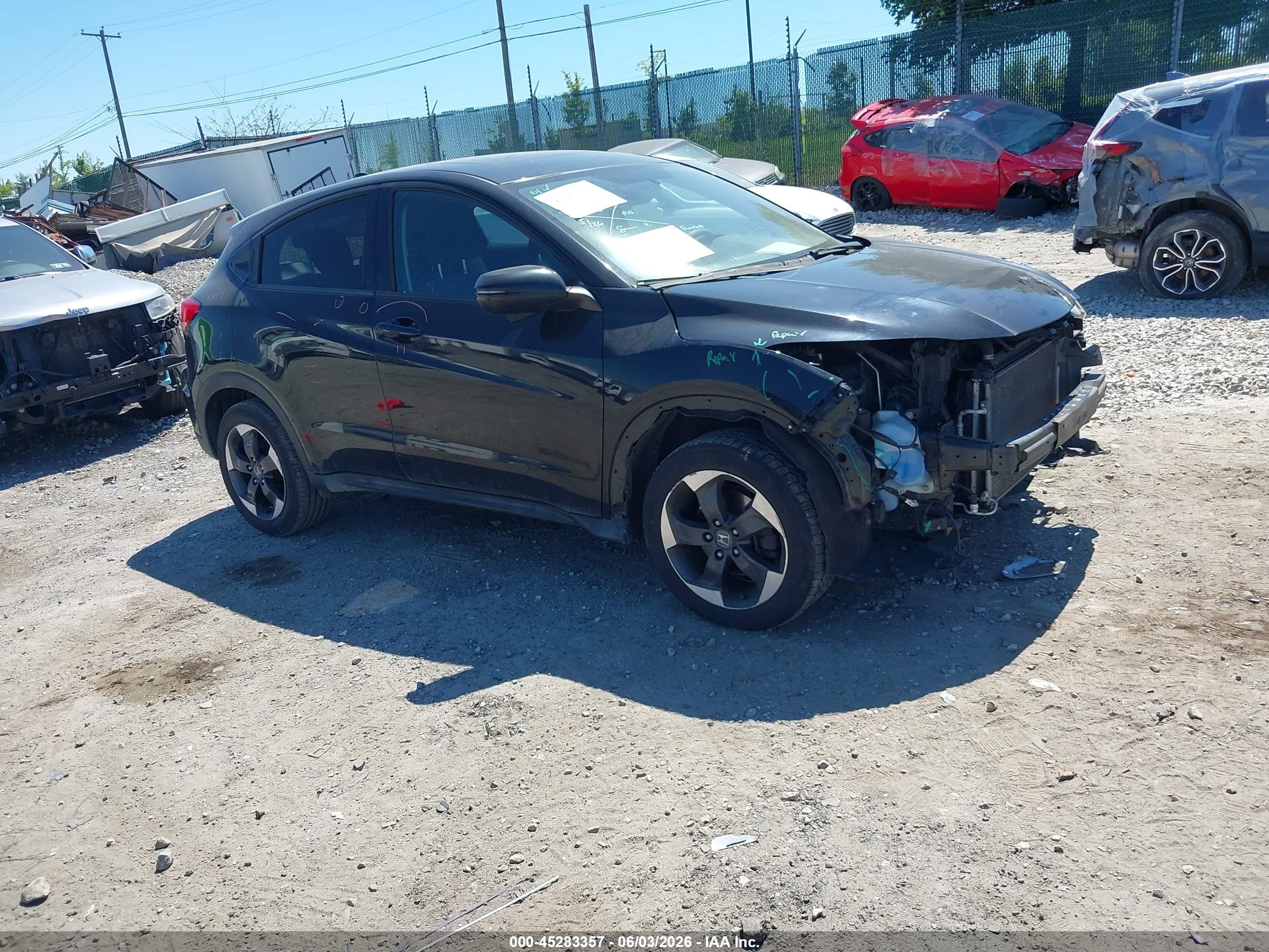 2018 Honda Hr-v Ex Black vin: 3CZRU6H59JM727967