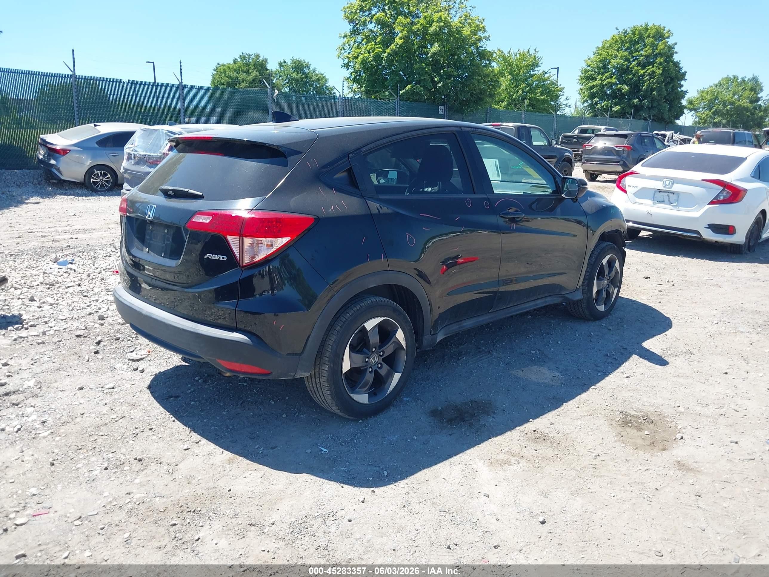 2018 Honda Hr-v Ex Black vin: 3CZRU6H59JM727967