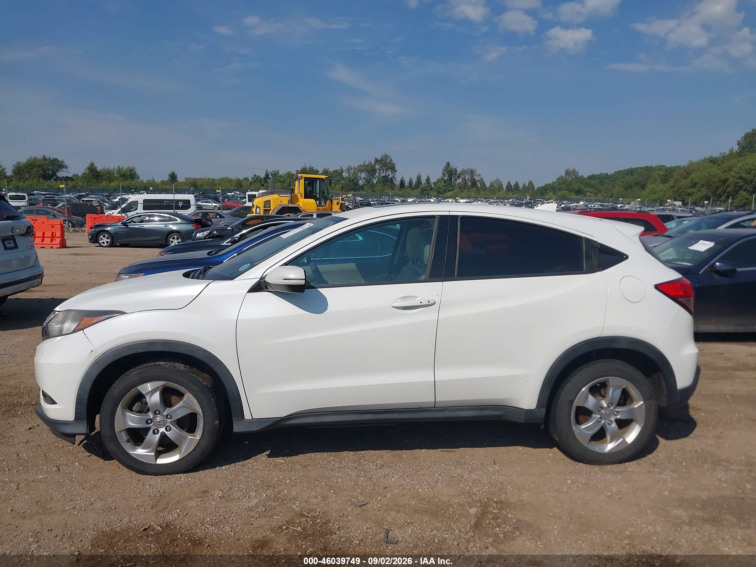 2016 Honda Hr-v Ex White vin: 3CZRU6H5XGM738890