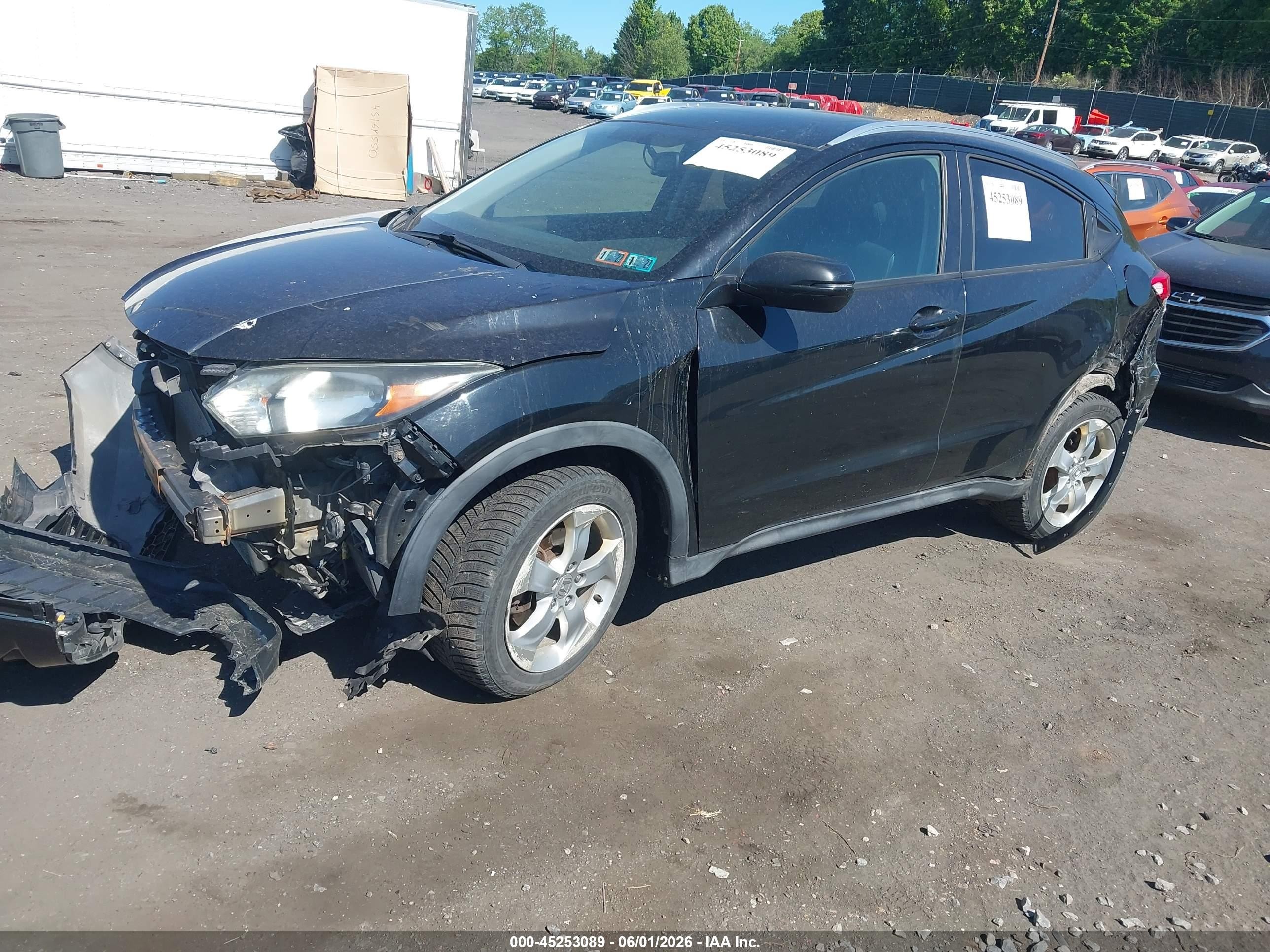 2016 Honda Hr-v Ex-l Black vin: 3CZRU6H70GM701512