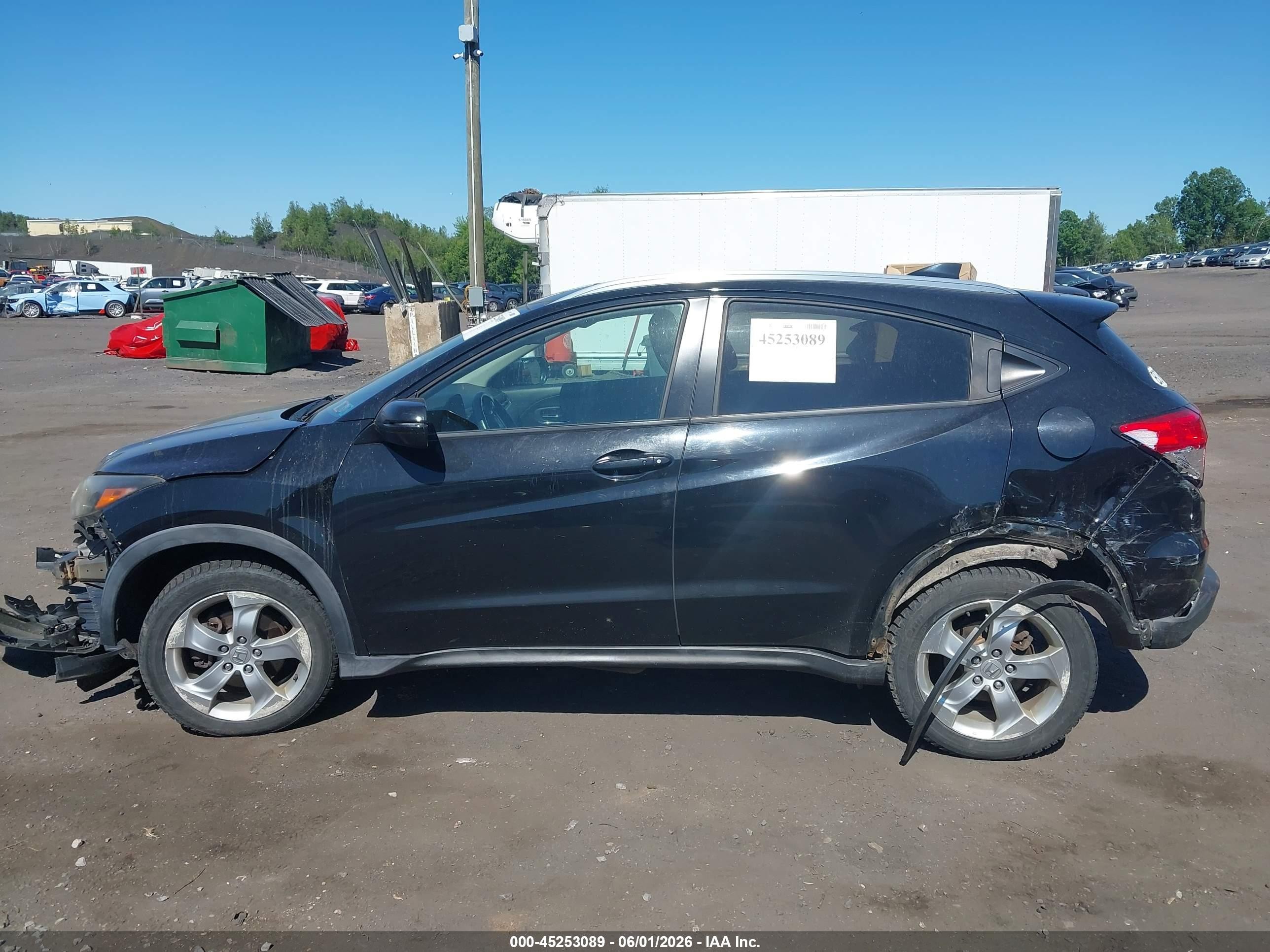 2016 Honda Hr-v Ex-l Black vin: 3CZRU6H70GM701512