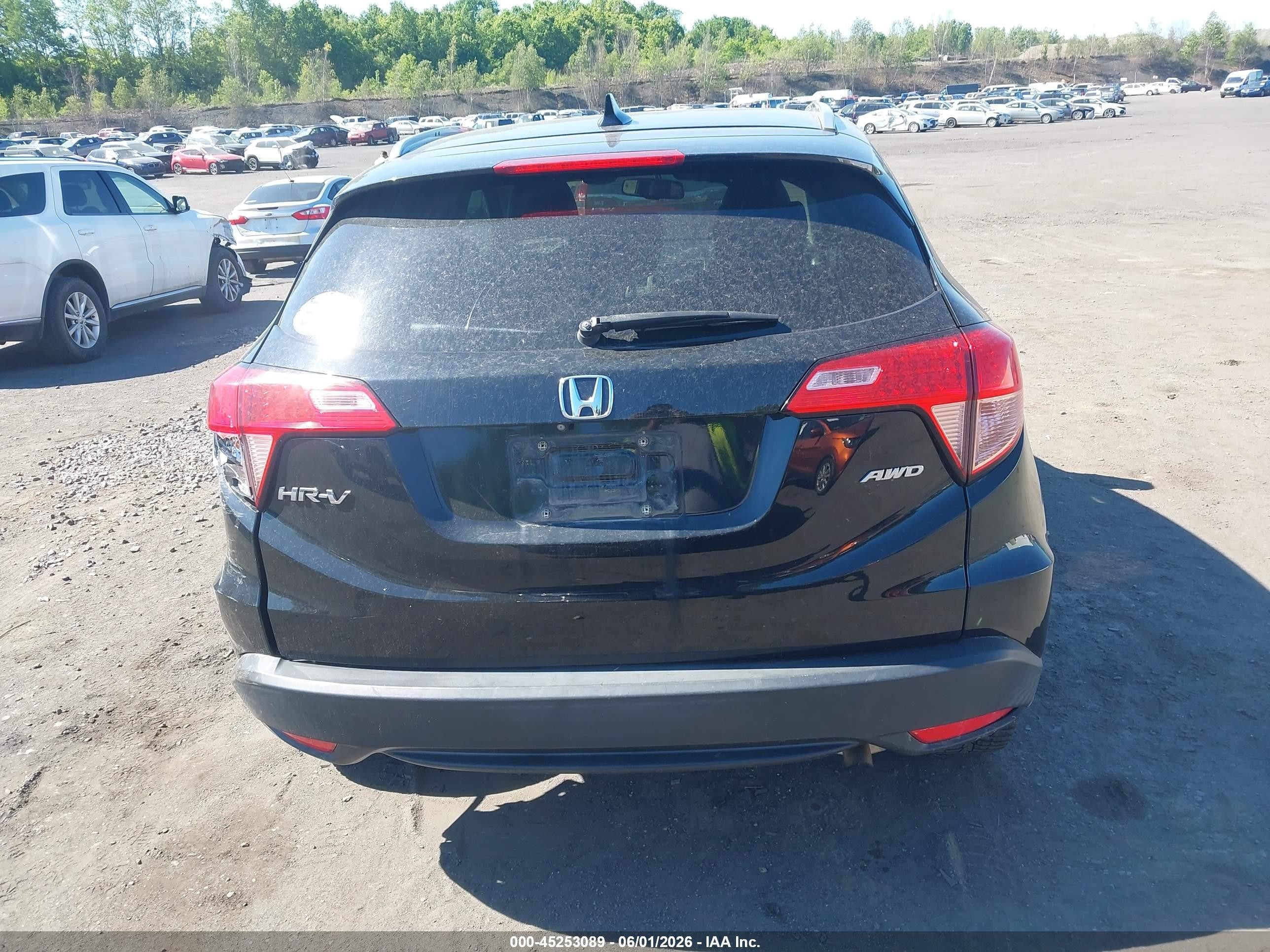 2016 Honda Hr-v Ex-l Black vin: 3CZRU6H70GM701512