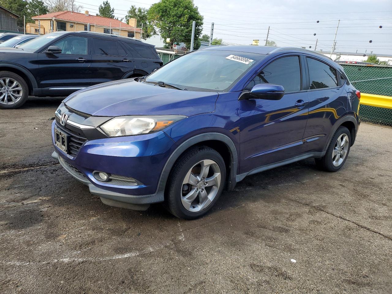2017 Honda Hr-v Exl Blue vin: 3CZRU6H70HM713158