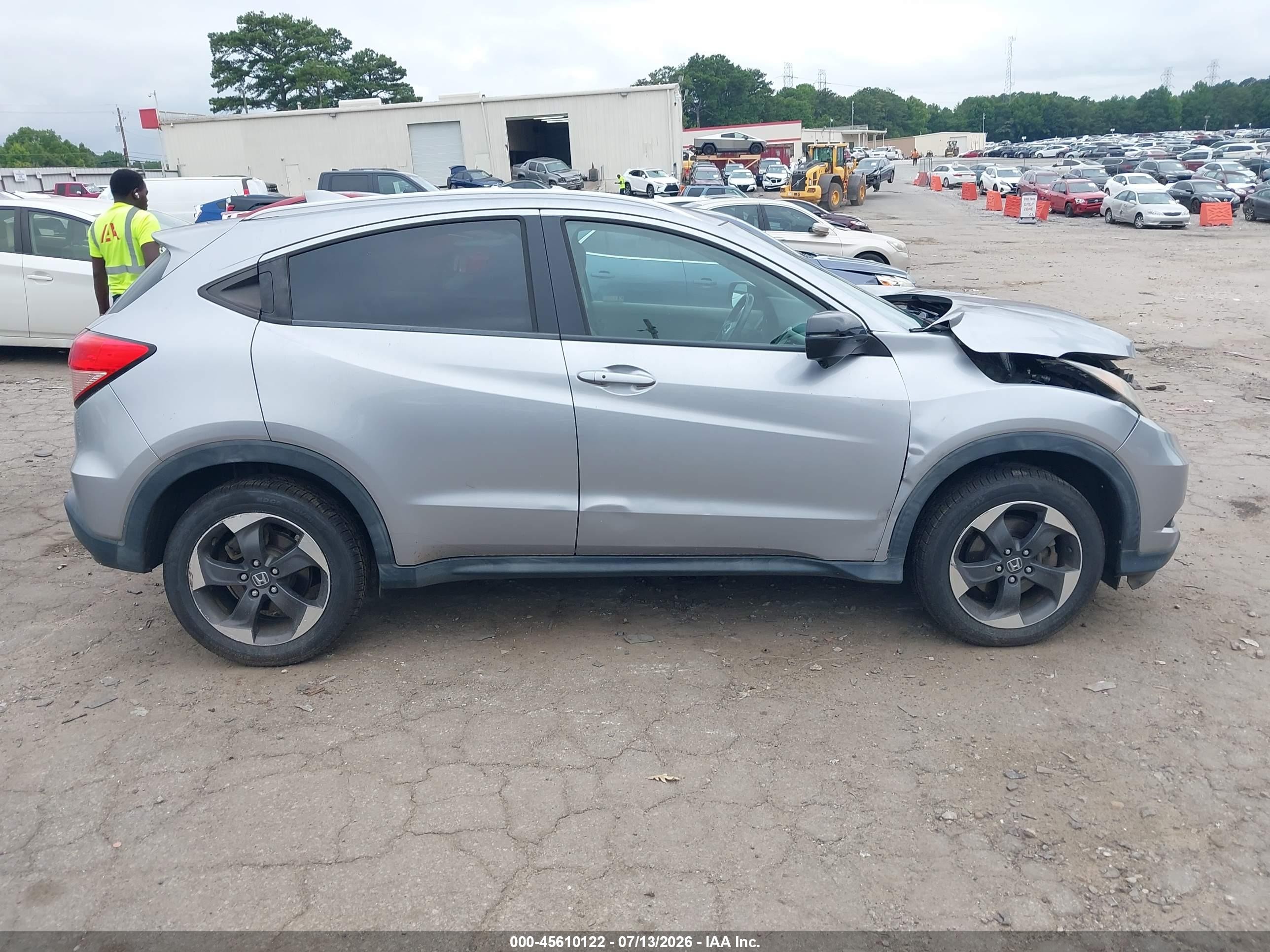 2018 Honda Hr-v Ex-l Silver vin: 3CZRU6H70JM716583