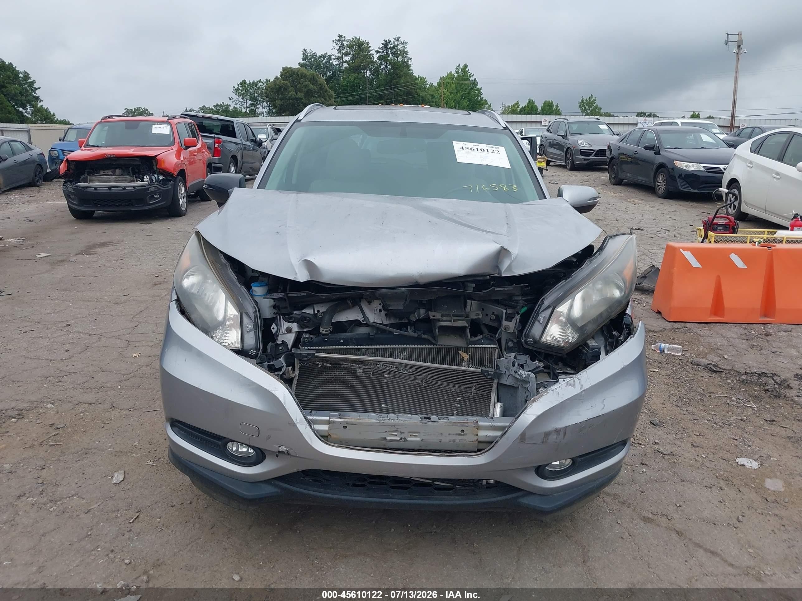 2018 Honda Hr-v Ex-l Silver vin: 3CZRU6H70JM716583
