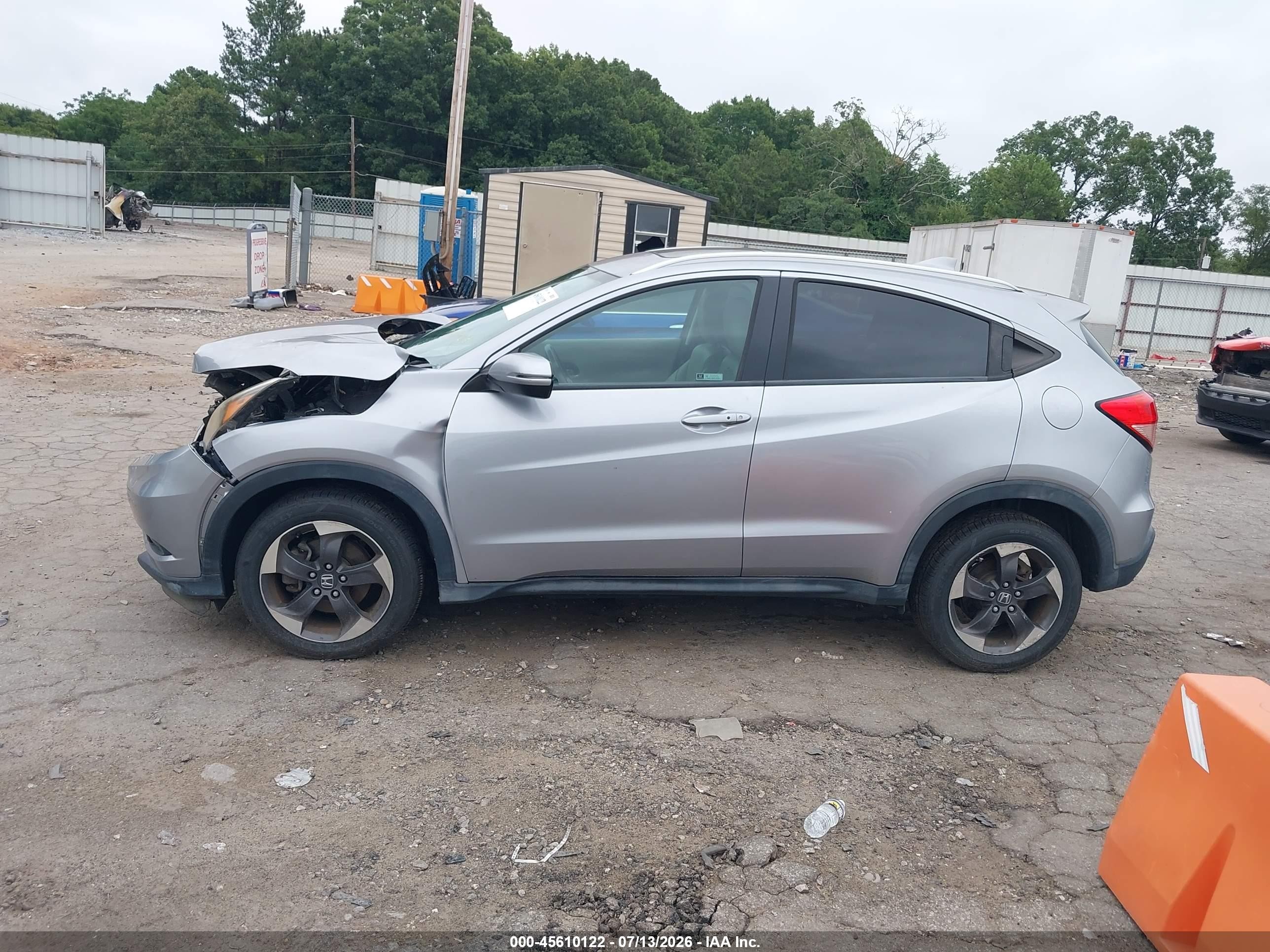 2018 Honda Hr-v Ex-l Silver vin: 3CZRU6H70JM716583