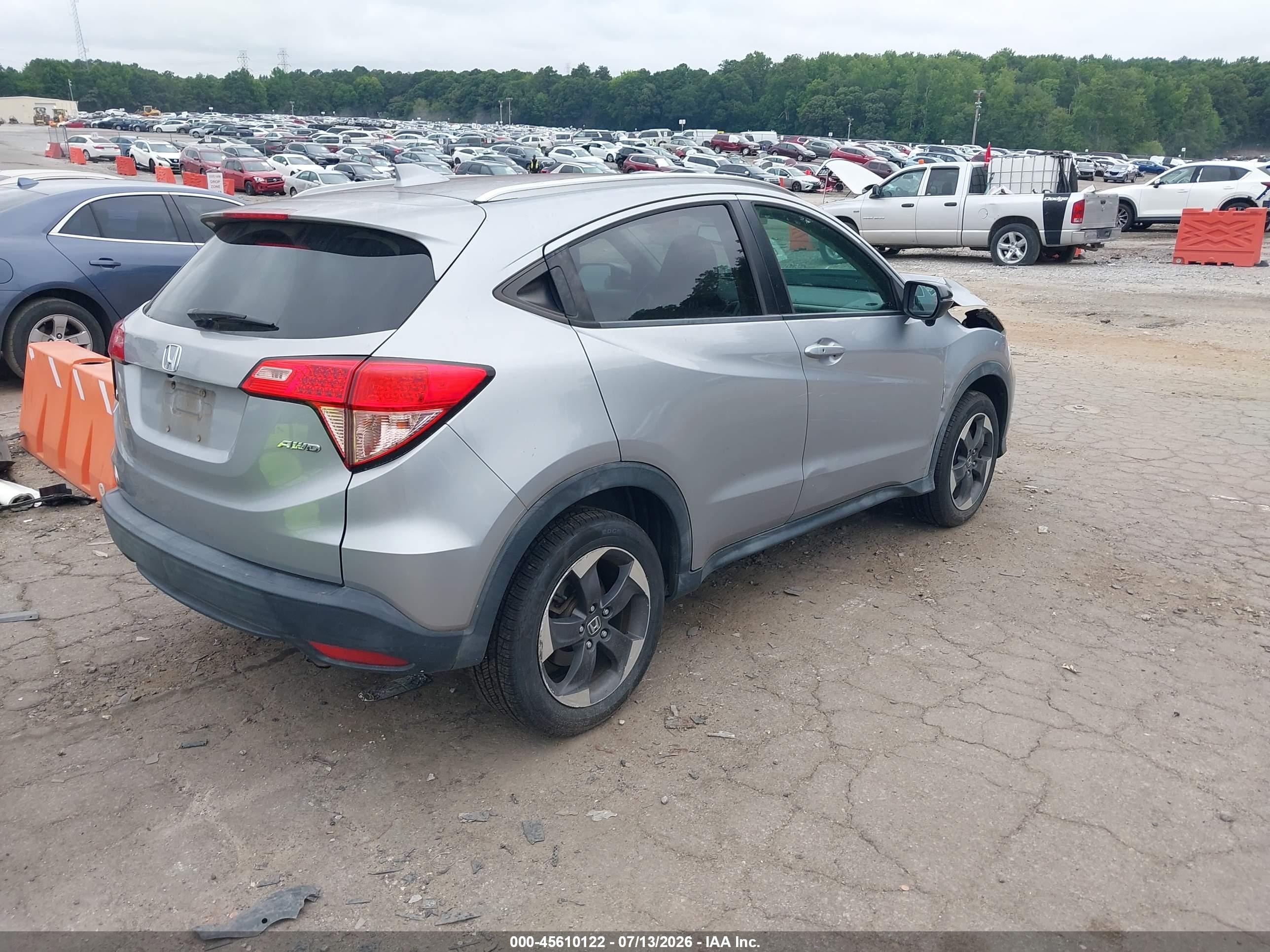 2018 Honda Hr-v Ex-l Silver vin: 3CZRU6H70JM716583