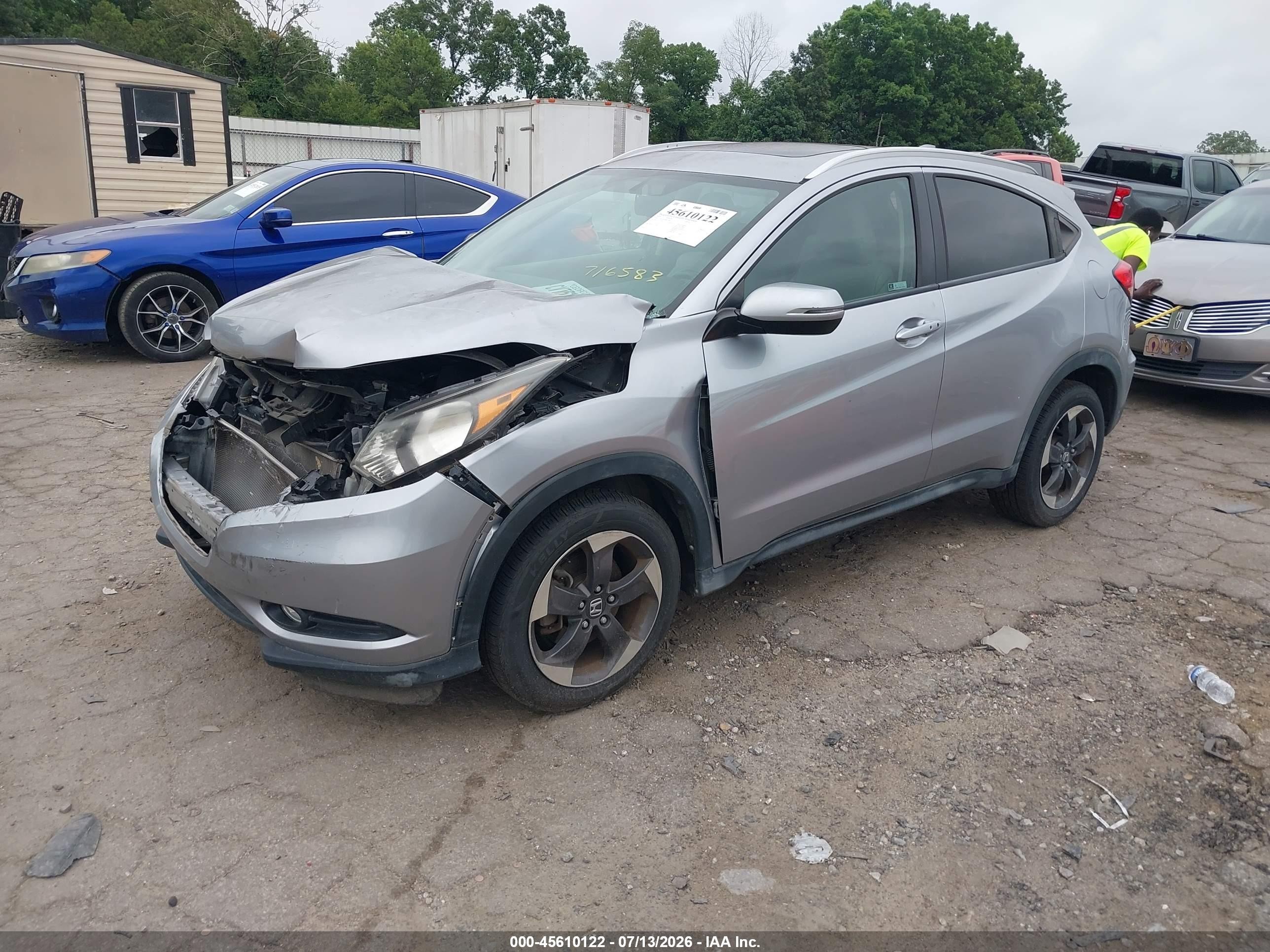 2018 Honda Hr-v Ex-l Silver vin: 3CZRU6H70JM716583