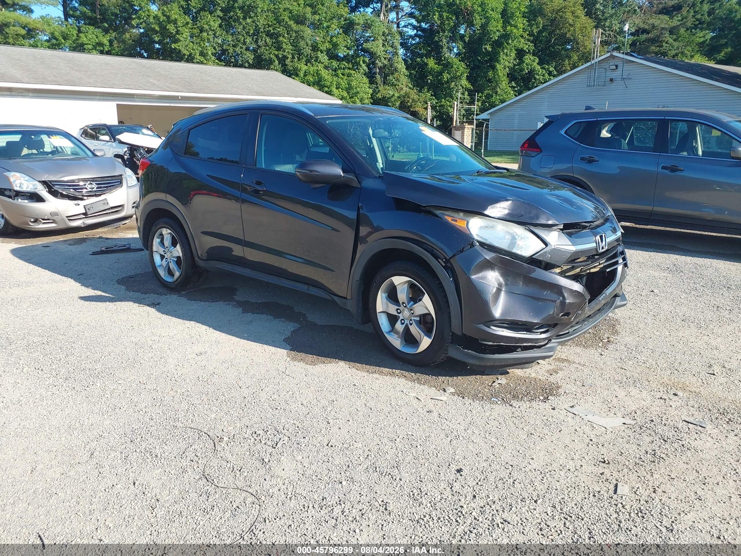 2016 Honda Hr-v Ex-l Black vin: 3CZRU6H72GM709871