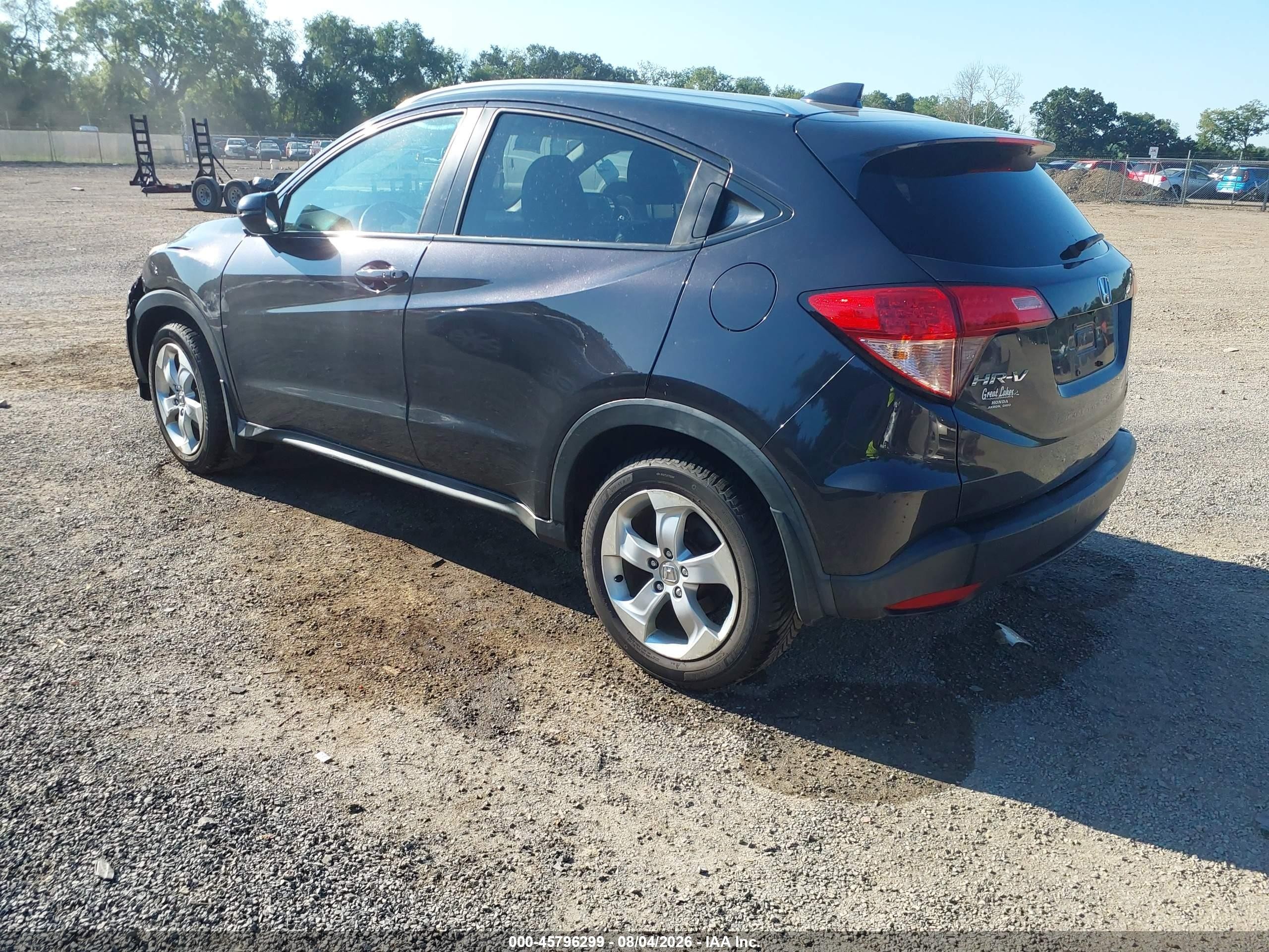 2016 Honda Hr-v Ex-l Black vin: 3CZRU6H72GM709871