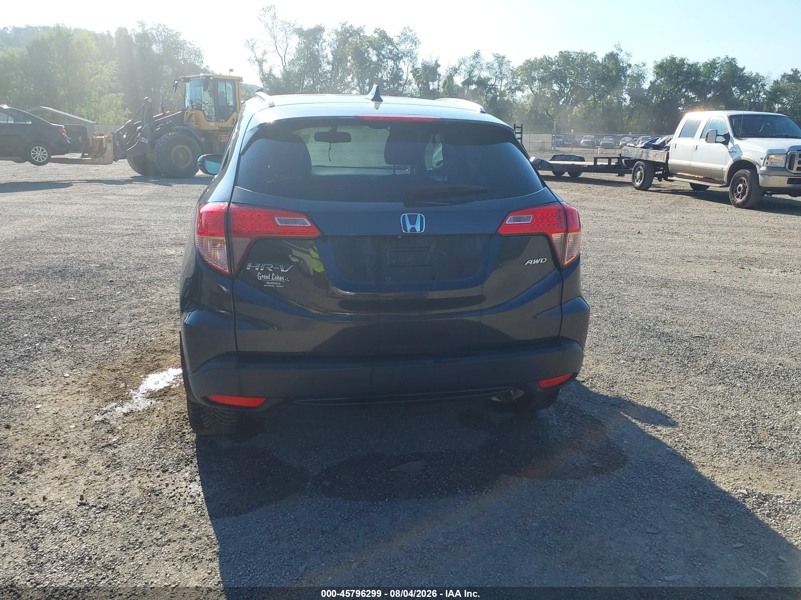2016 Honda Hr-v Ex-l Black vin: 3CZRU6H72GM709871