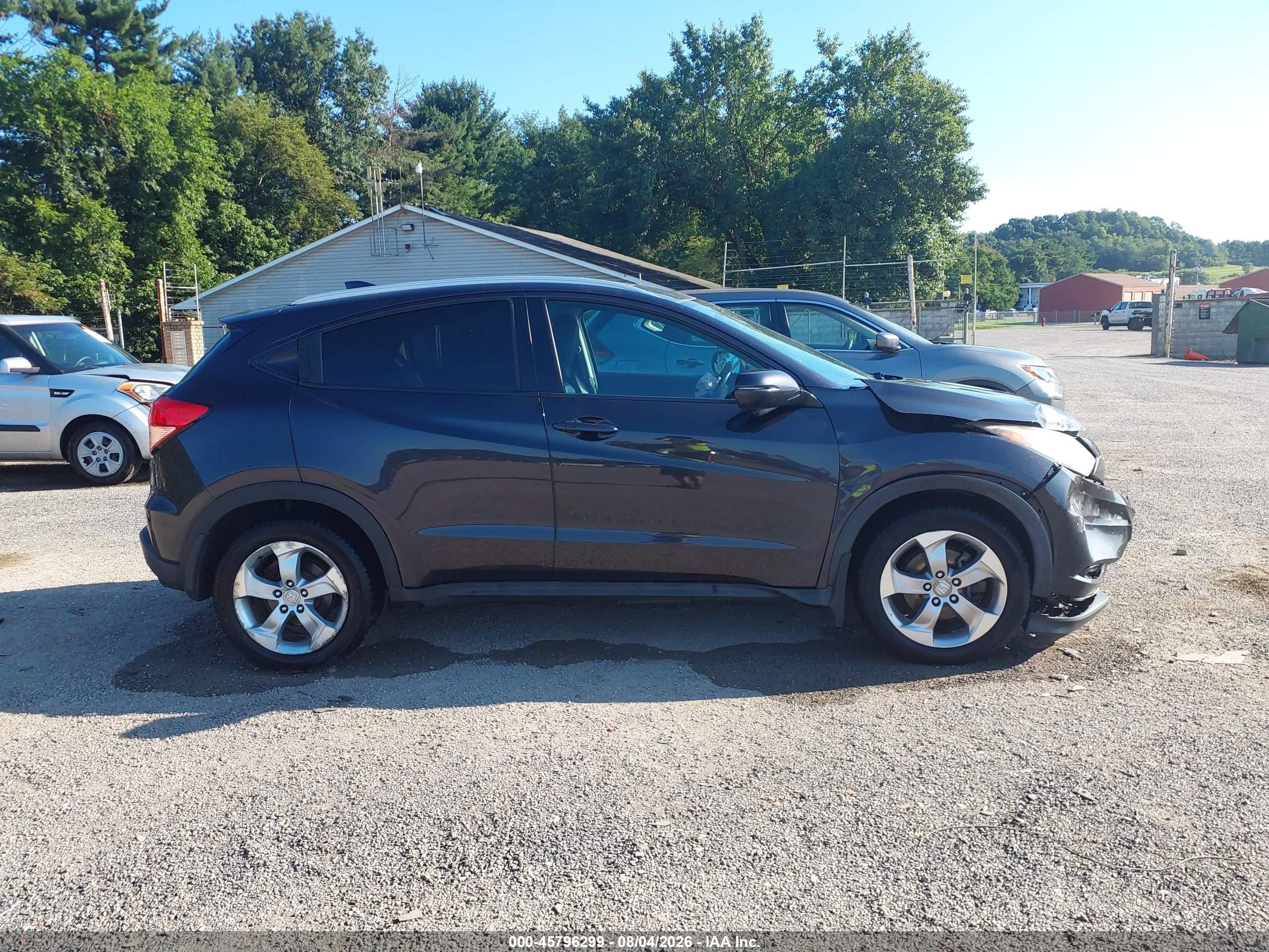2016 Honda Hr-v Ex-l Black vin: 3CZRU6H72GM709871