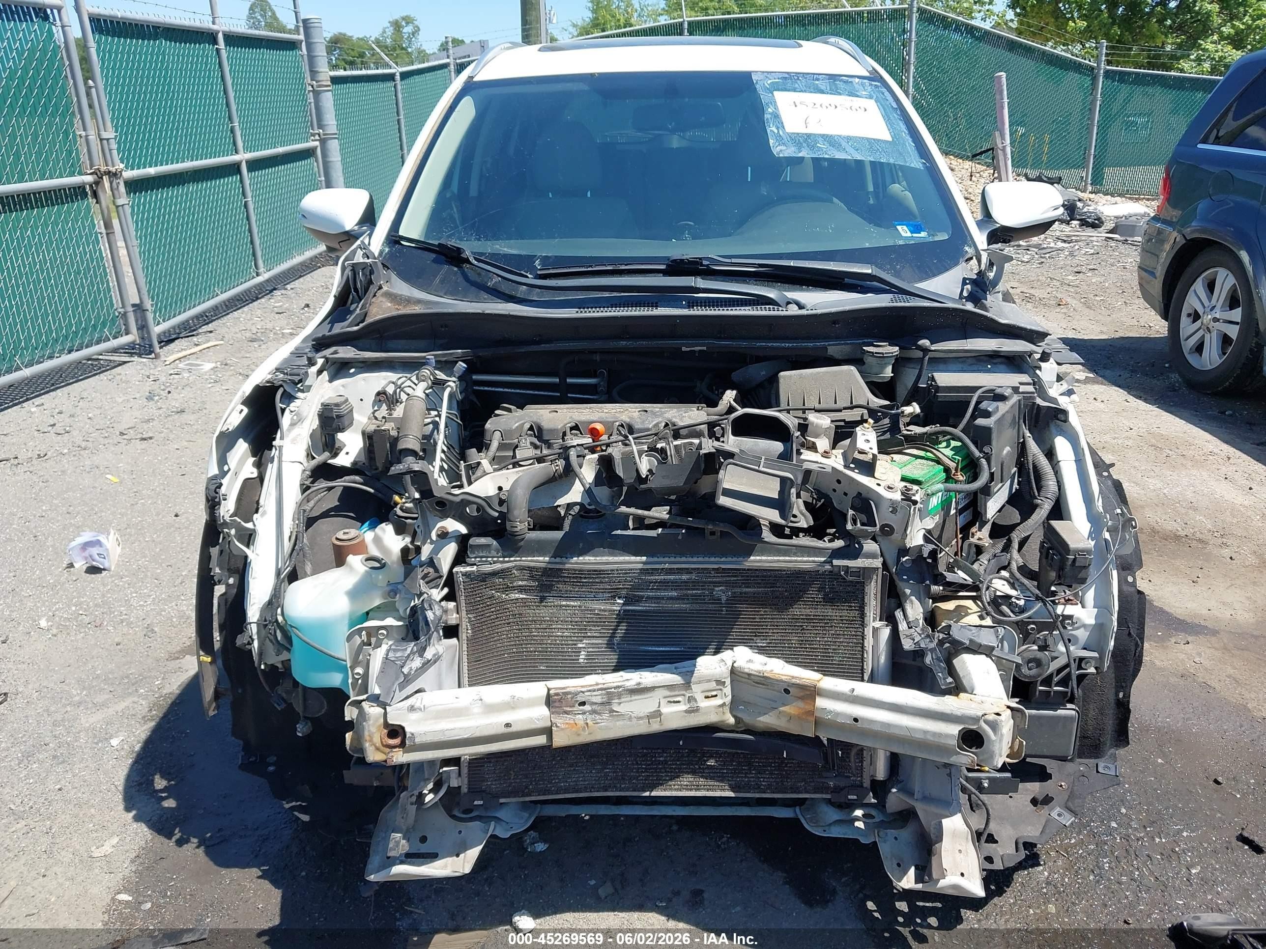 2016 Honda Hr-v Ex-l White vin: 3CZRU6H72GM766426