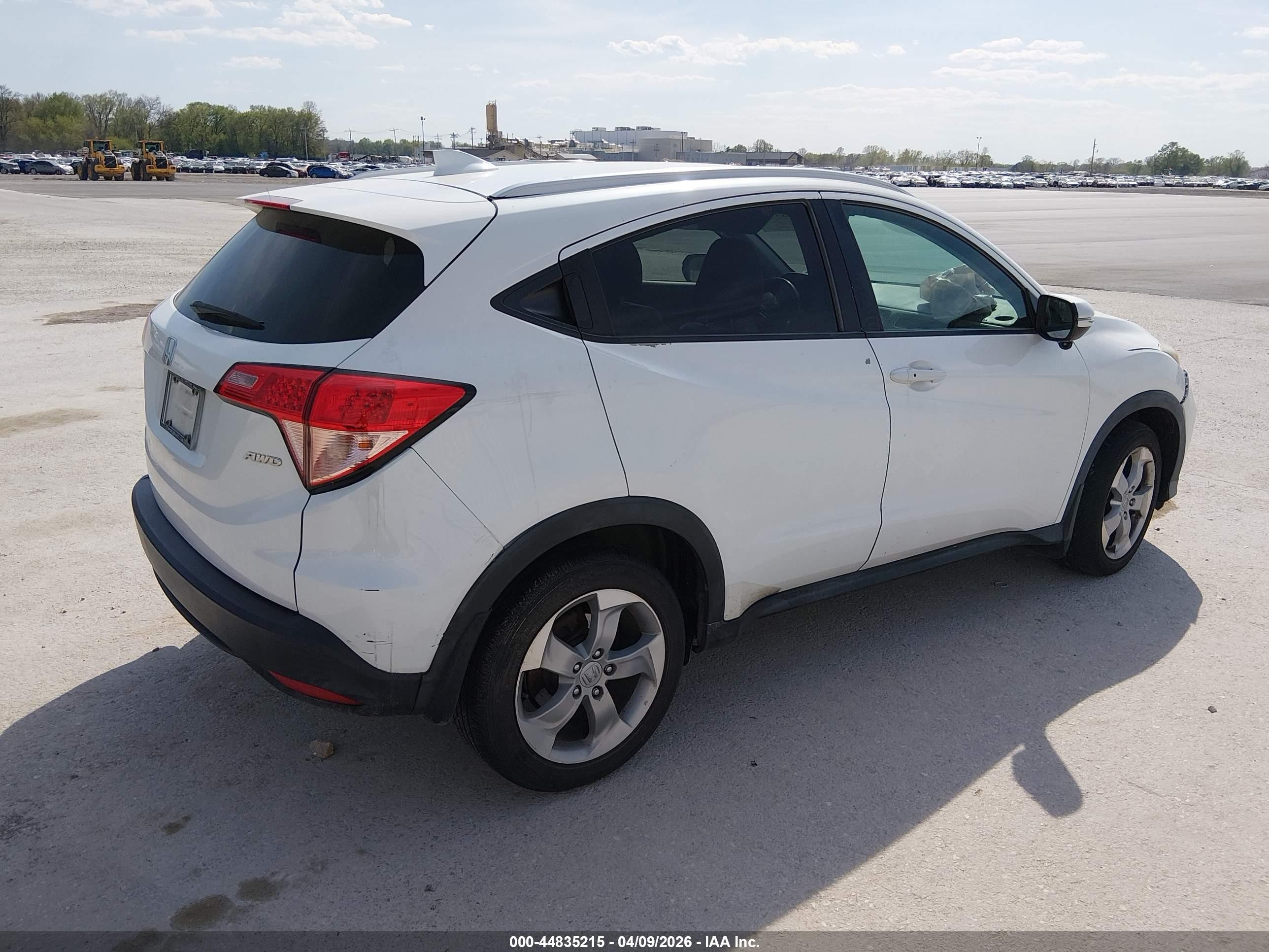 2016 Honda Hr-v Ex-l White vin: 3CZRU6H76GM701062