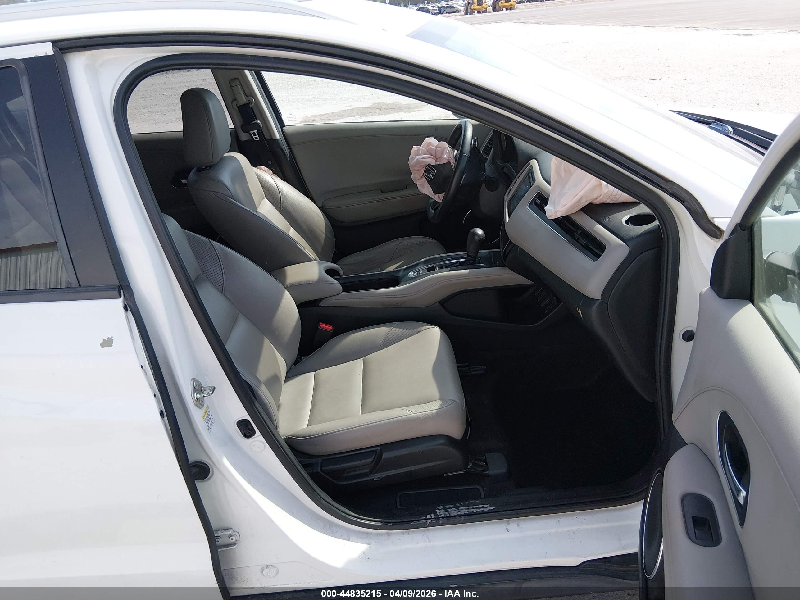 2016 Honda Hr-v Ex-l White vin: 3CZRU6H76GM701062