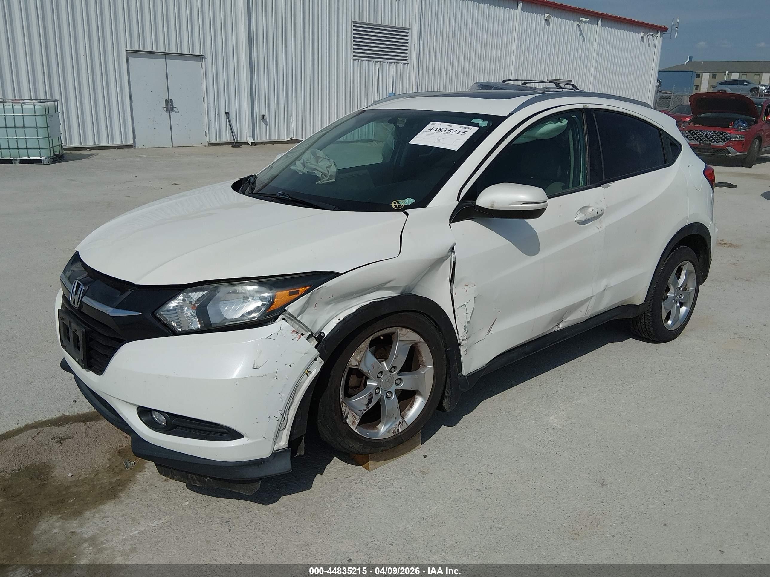 2016 Honda Hr-v Ex-l White vin: 3CZRU6H76GM701062