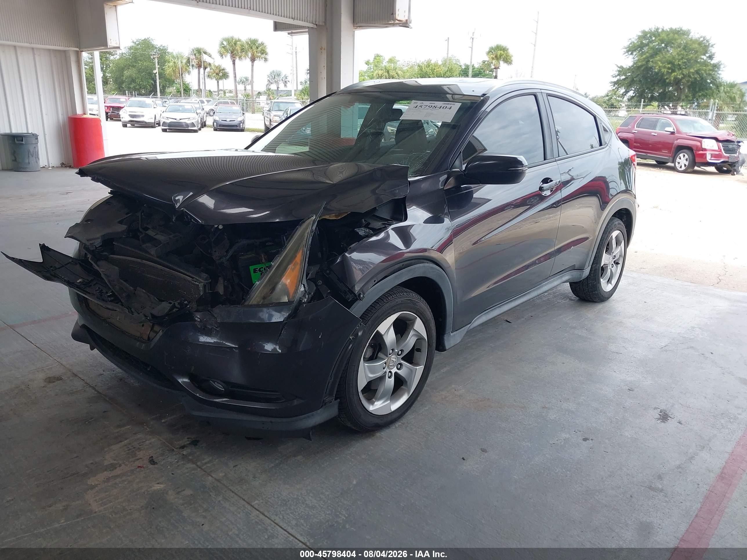2016 Honda Hr-v Ex-l Gray vin: 3CZRU6H79GM758906