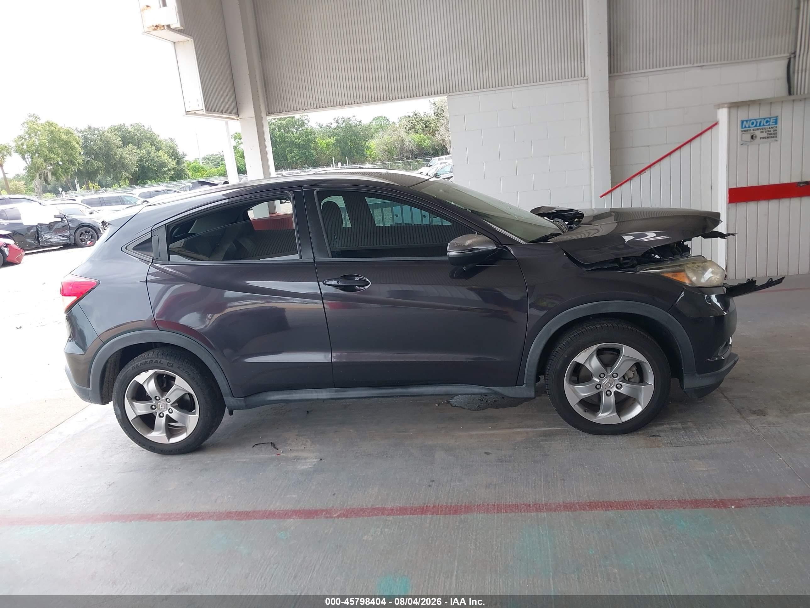 2016 Honda Hr-v Ex-l Gray vin: 3CZRU6H79GM758906