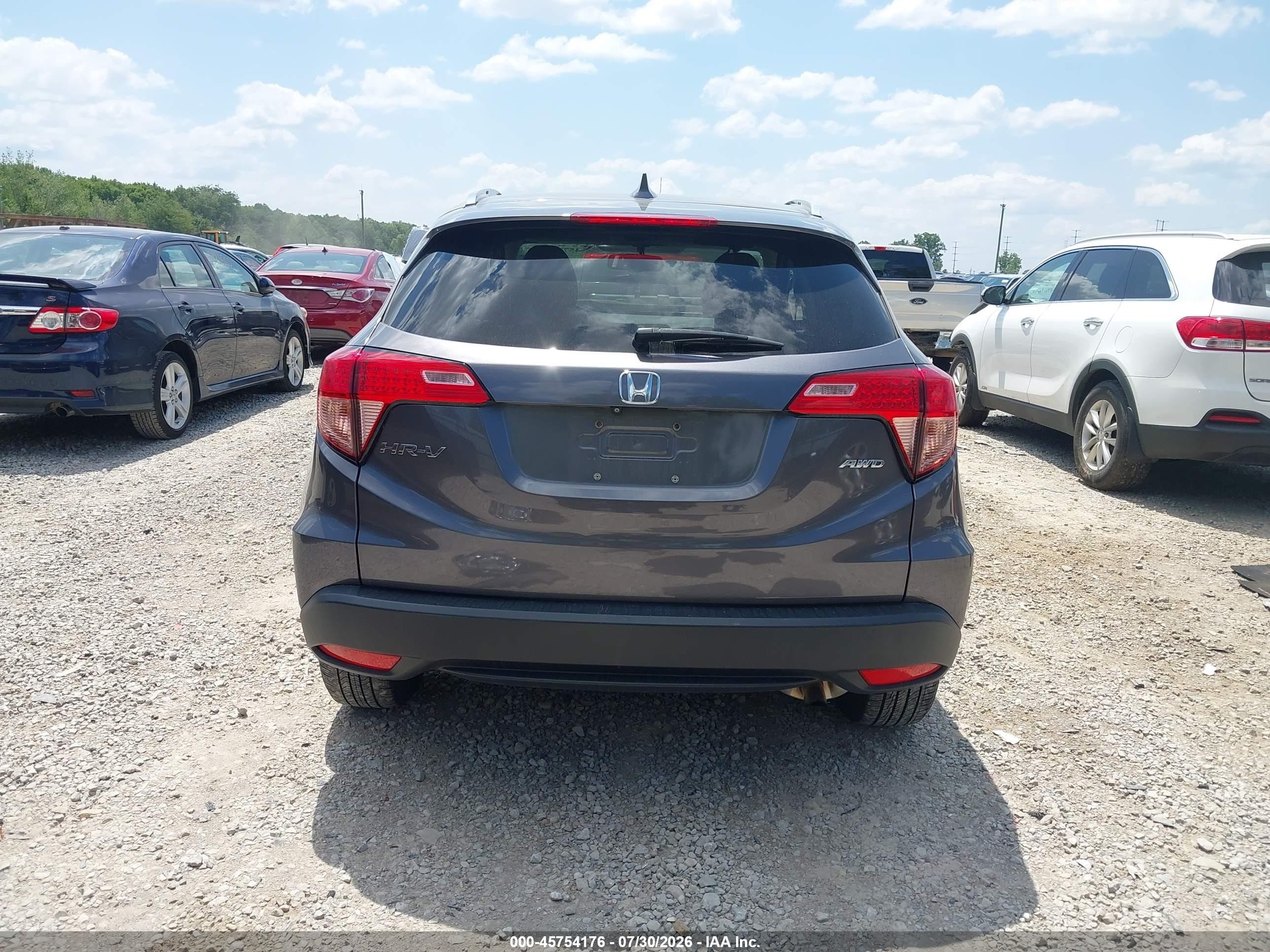 2016 Honda Hr-v Ex-l Gray vin: 3CZRU6H79GM760249
