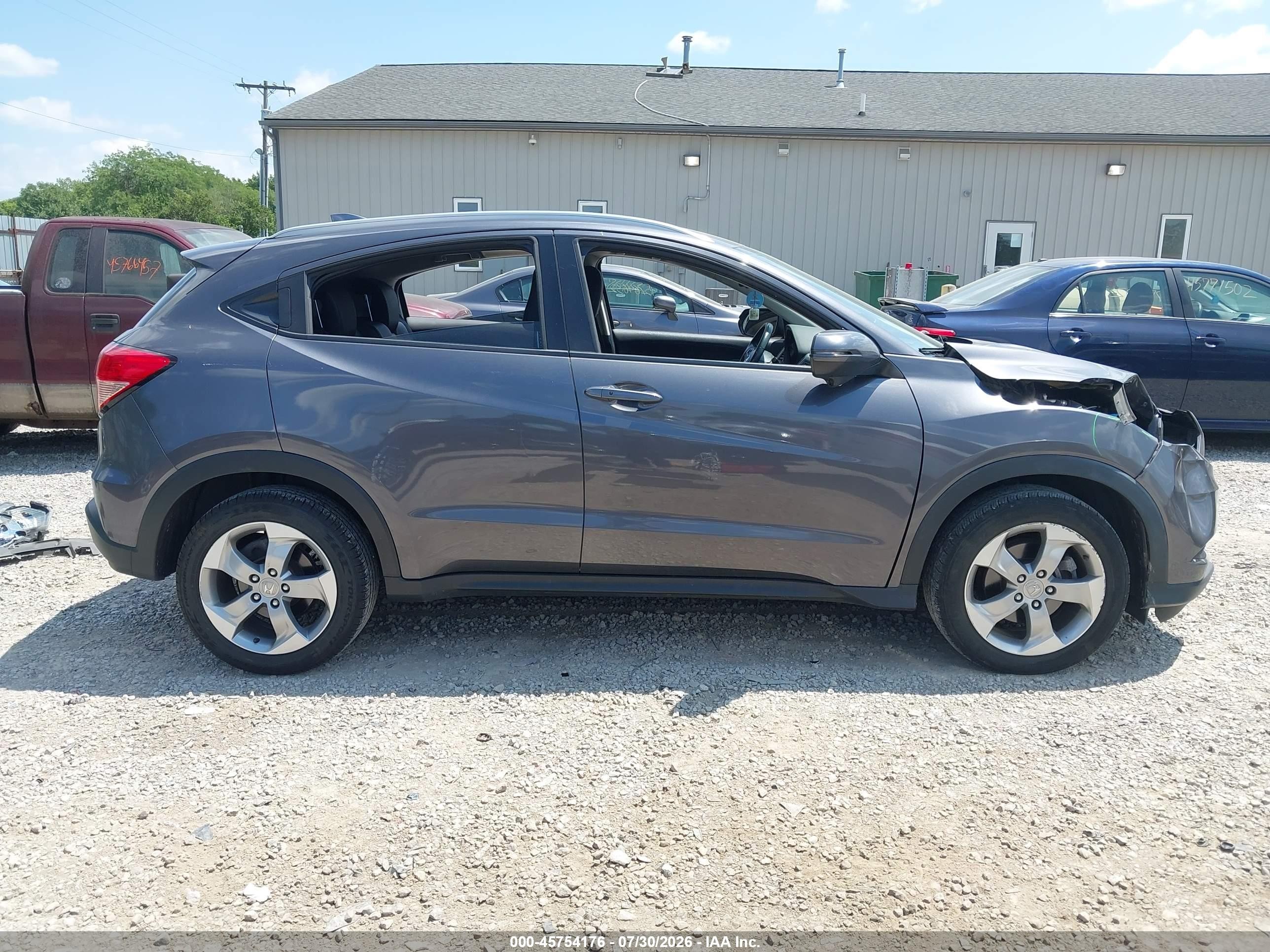 2016 Honda Hr-v Ex-l Gray vin: 3CZRU6H79GM760249