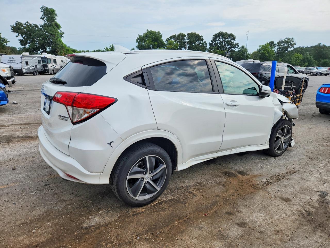 2019 Honda Hr-v Touring White vin: 3CZRU6H99KM712230