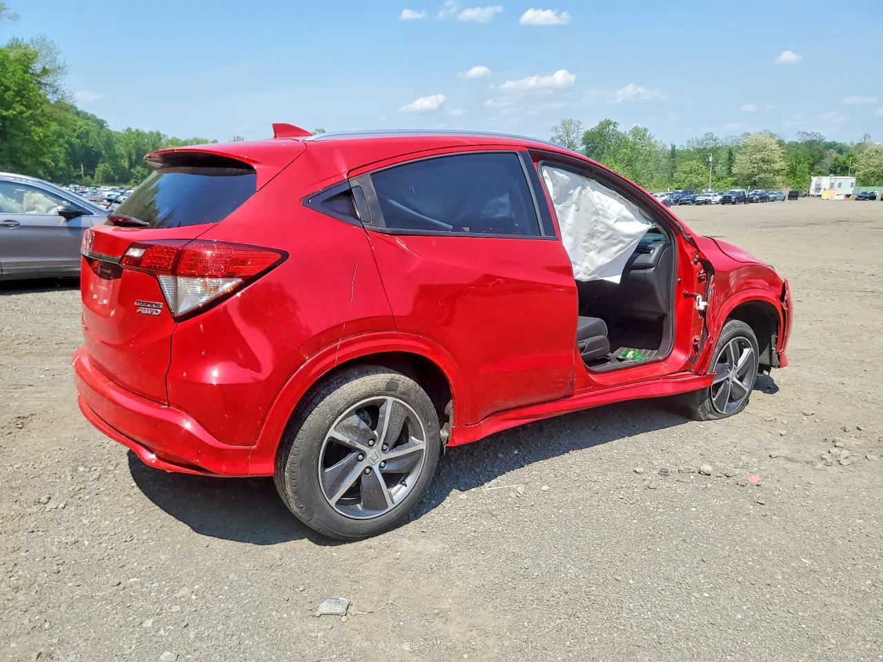 2019 Honda Hr-v Touring Red vin: 3CZRU6H9XKM711197