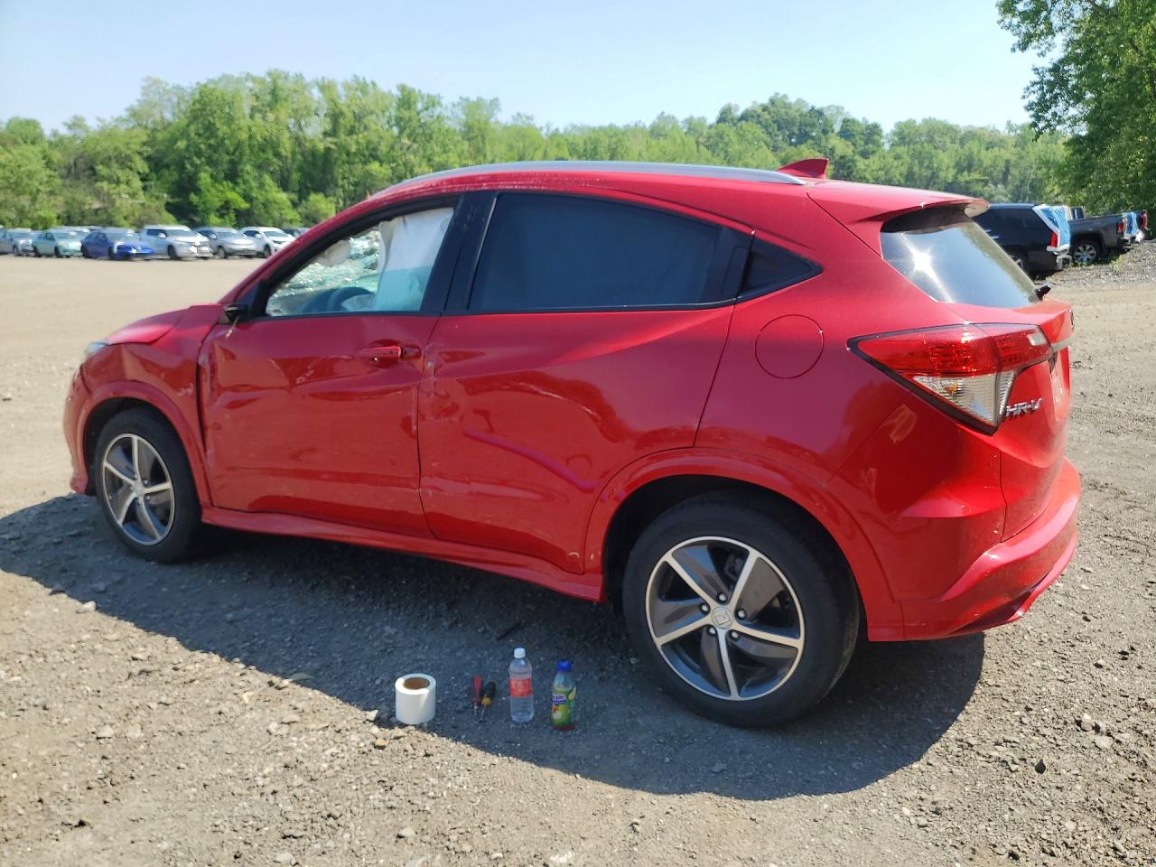 2019 Honda Hr-v Touring Red vin: 3CZRU6H9XKM711197