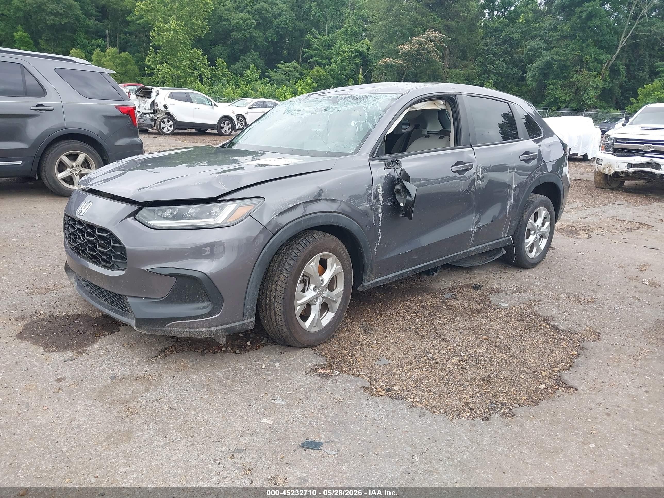 2023 Honda Hr-v 2wd Lx Gray vin: 3CZRZ1H32PM710262
