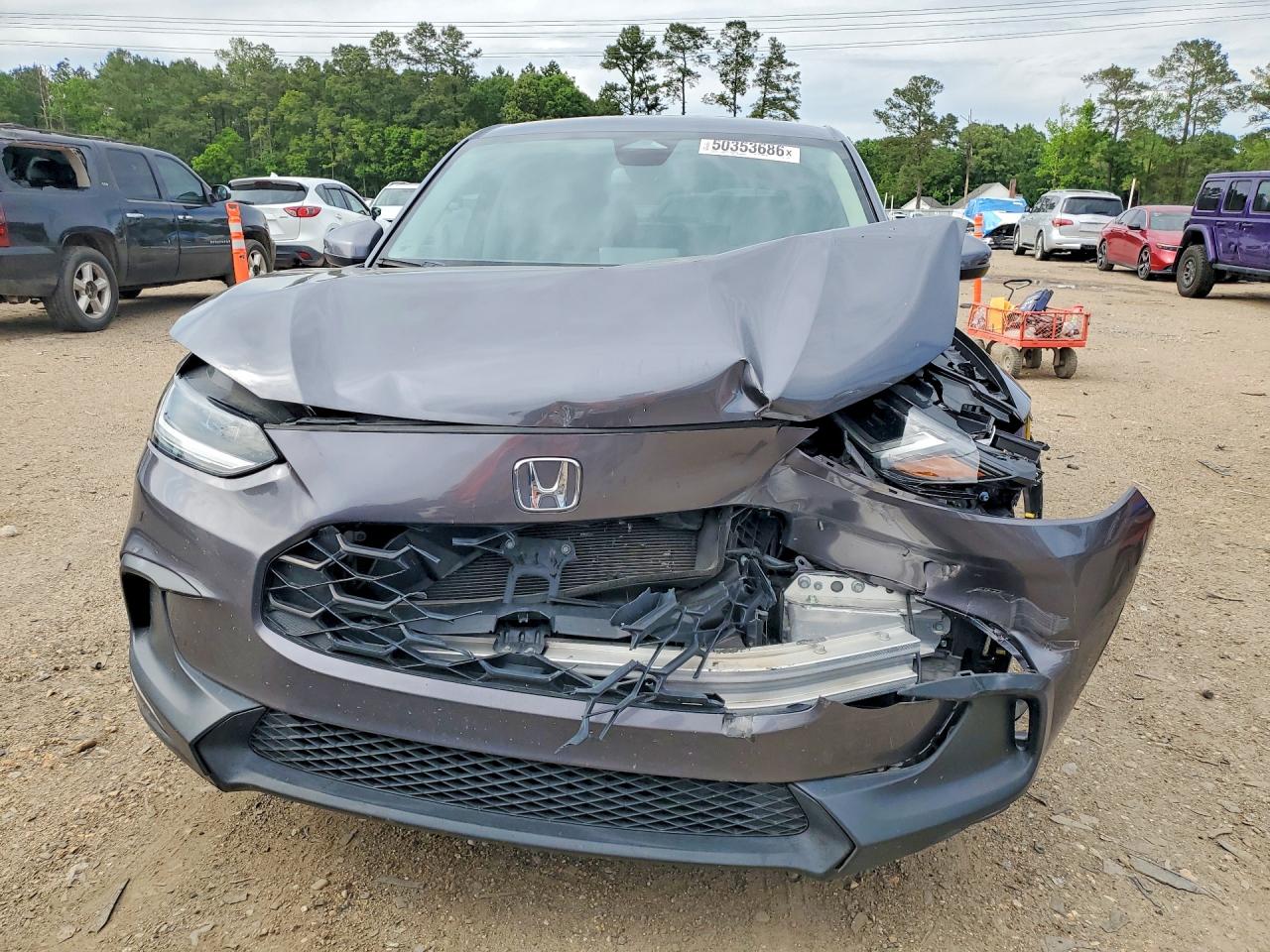2023 Honda Hr-v Lx Gray vin: 3CZRZ1H34PM717830
