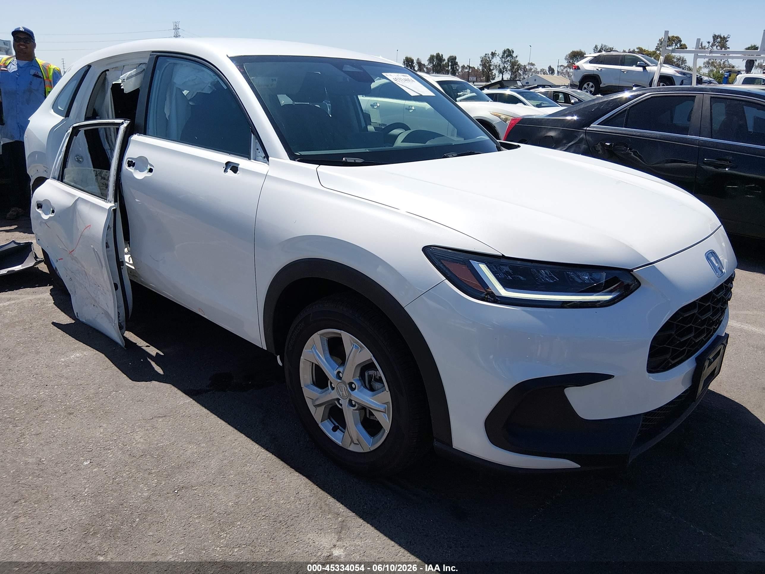 2023 Honda Hr-v 2wd Lx White vin: 3CZRZ1H39PM714681