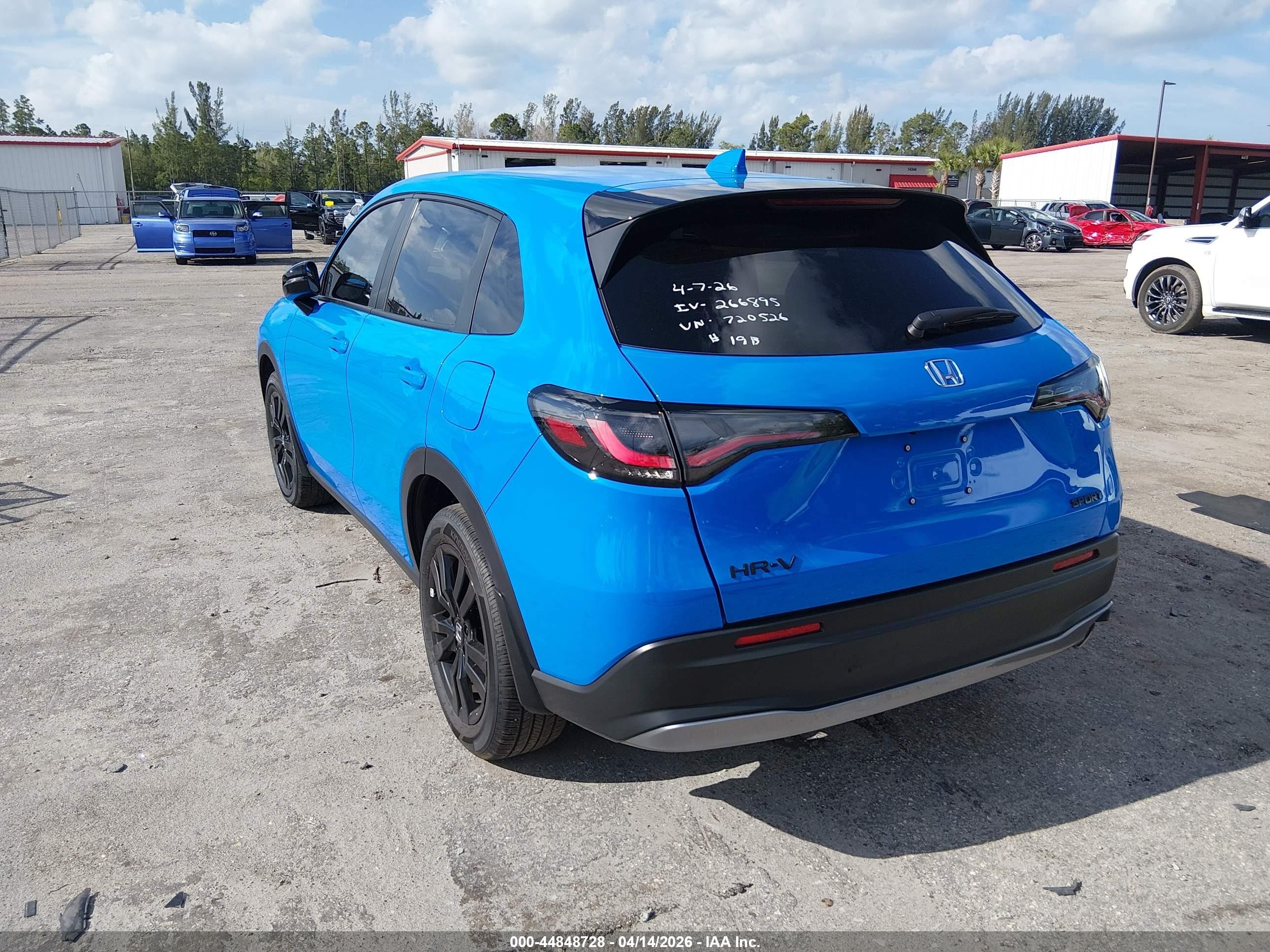 2026 Honda Hr-v 2wd Sport Blue vin: 3CZRZ1H50TM720526