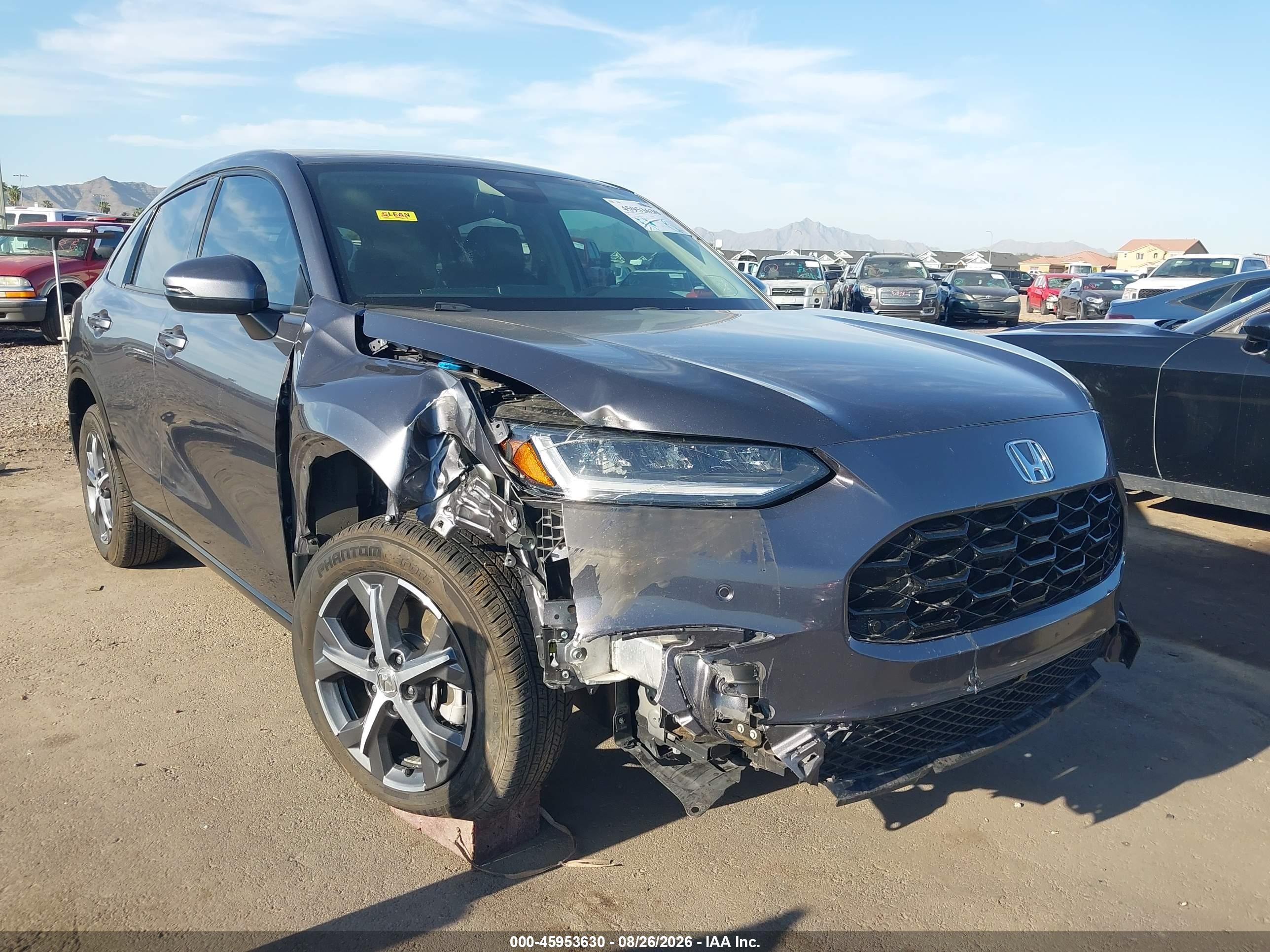 2023 Honda Hr-v 2wd Ex-l Gray vin: 3CZRZ1H74PM745307
