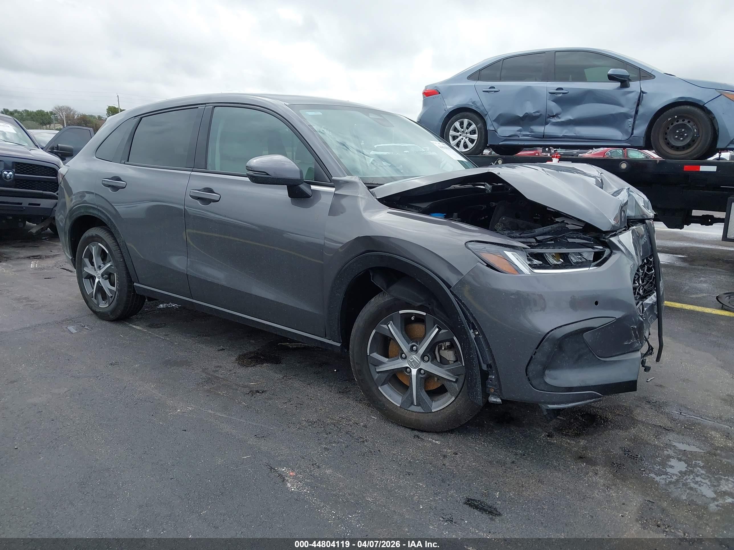 2024 Honda Hr-v 2wd Ex-l/2wd Ex-l W/o Bsi Gray vin: 3CZRZ1H77RM750908