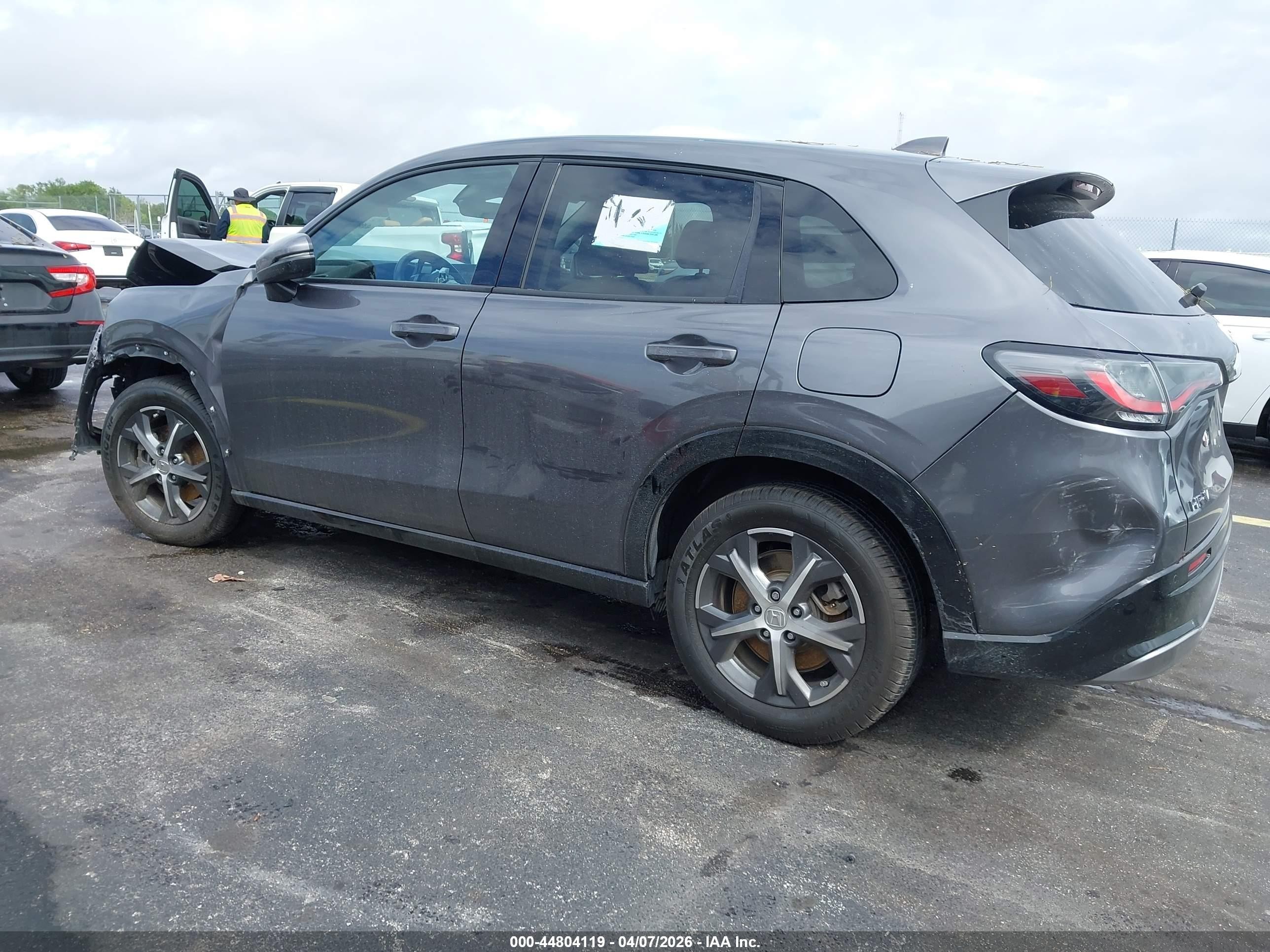 2024 Honda Hr-v 2wd Ex-l/2wd Ex-l W/o Bsi Gray vin: 3CZRZ1H77RM750908