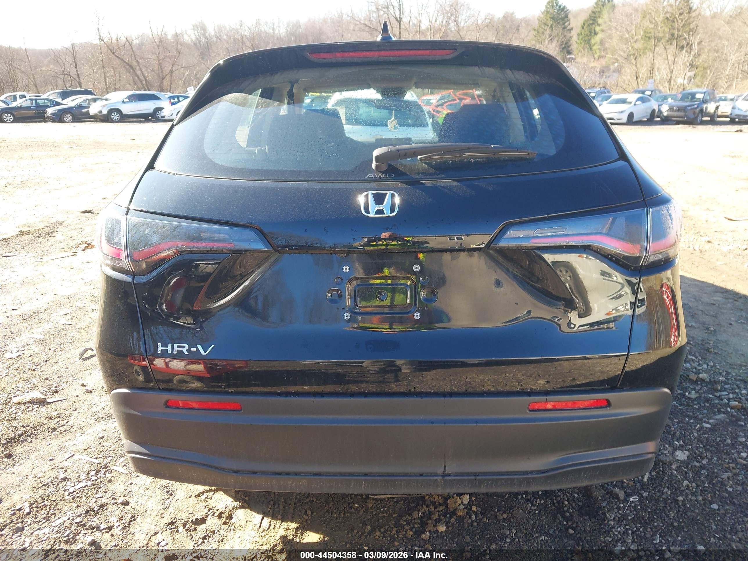 2025 Honda Hr-v Awd Lx Black vin: 3CZRZ2H3XSM784320